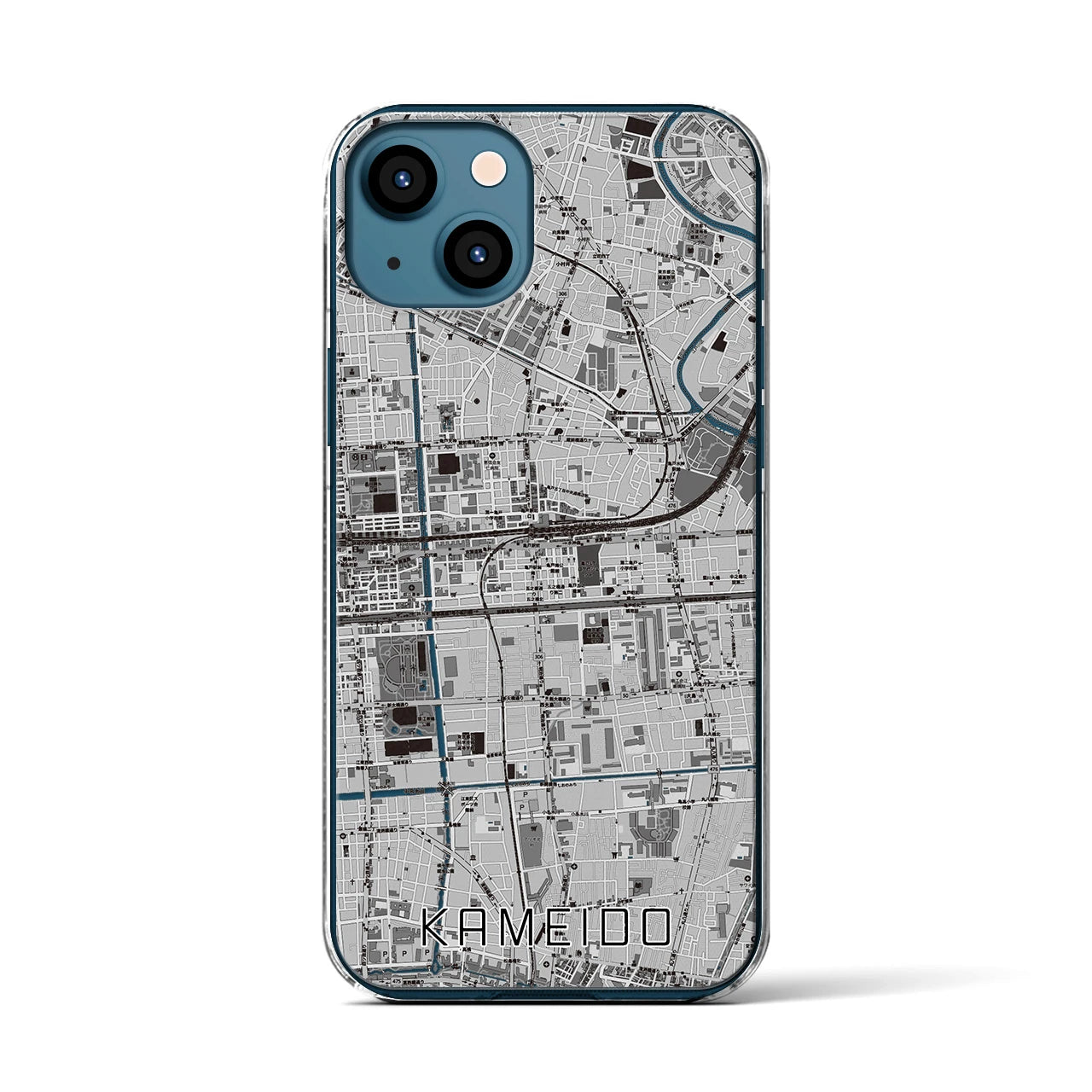 【亀戸(東京都)】地図柄iPhoneケース(クリアタイプ)