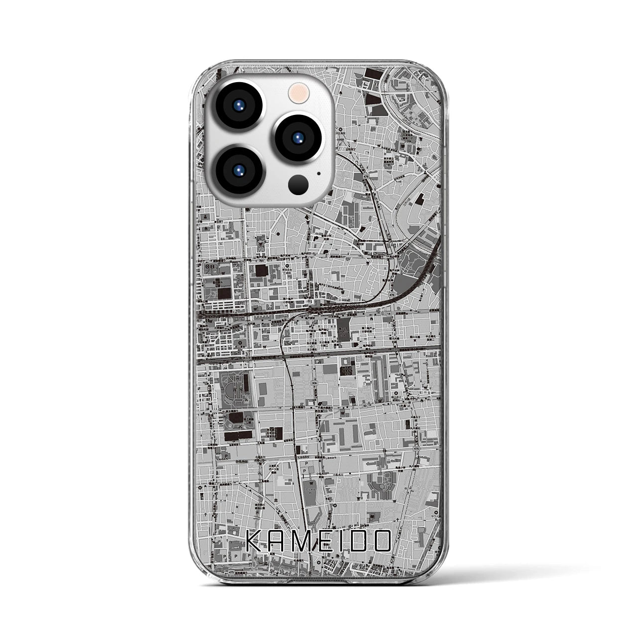 【亀戸(東京都)】地図柄iPhoneケース(クリアタイプ)