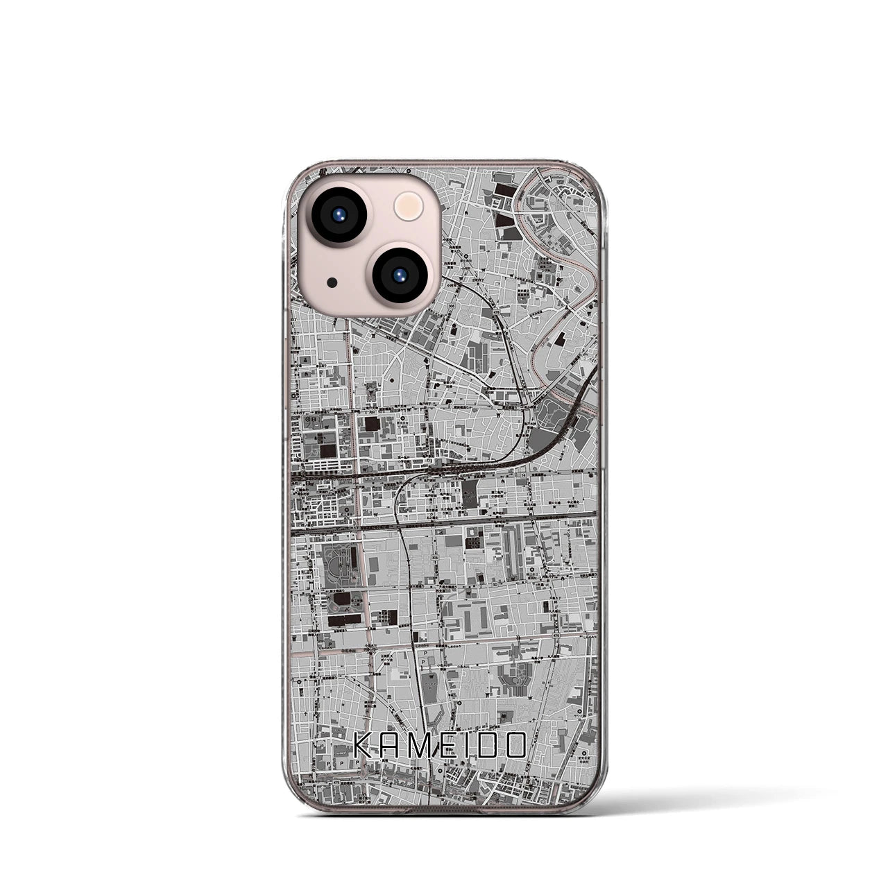 【亀戸(東京都)】地図柄iPhoneケース(クリアタイプ)