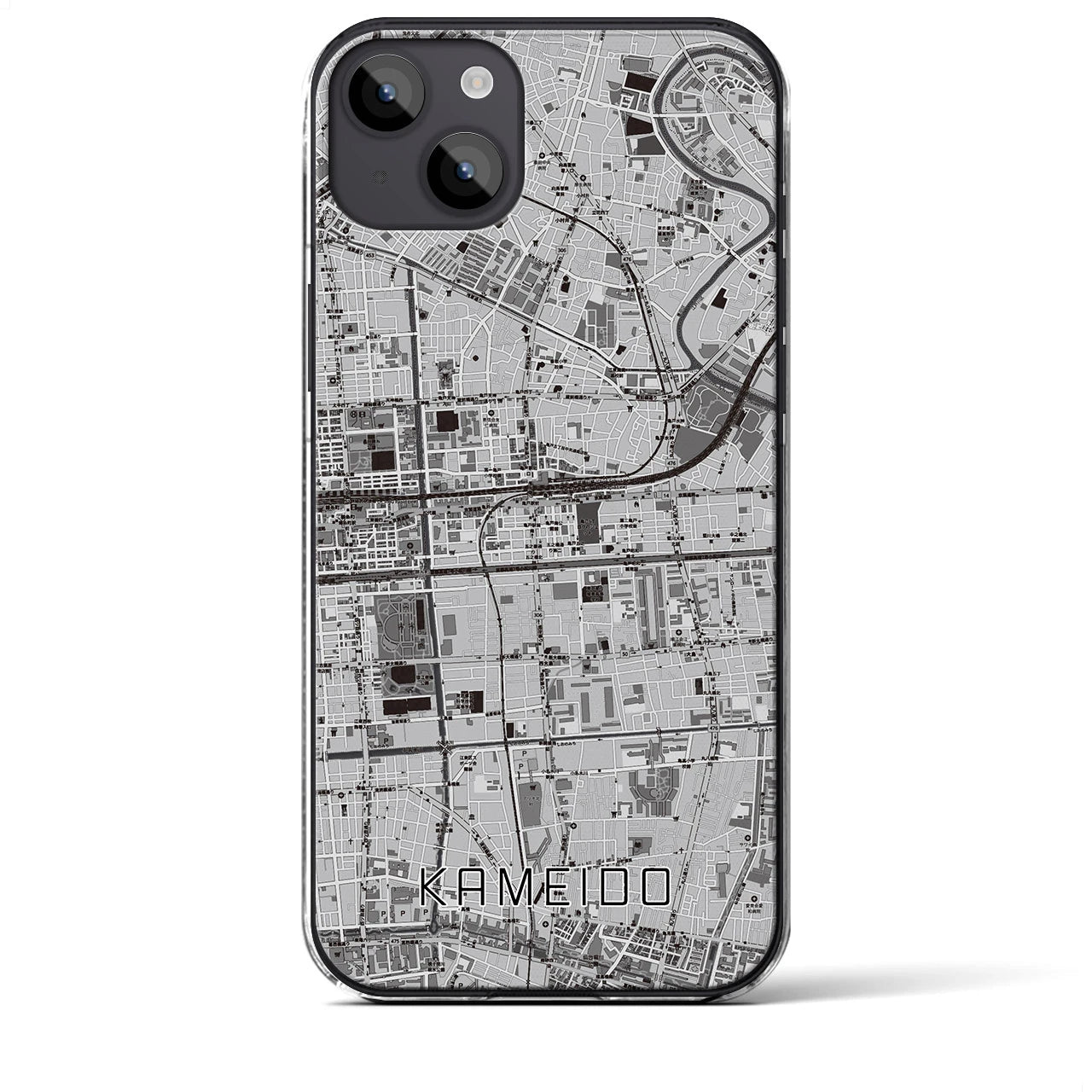 【亀戸(東京都)】地図柄iPhoneケース(クリアタイプ)