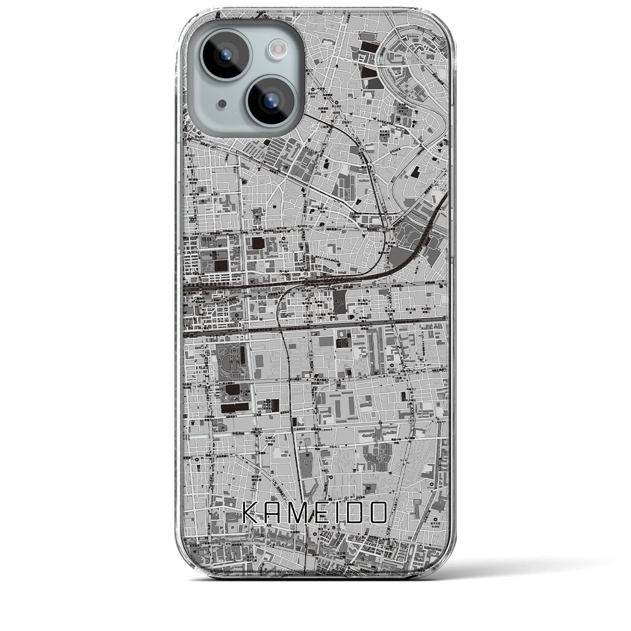 【亀戸(東京都)】地図柄iPhoneケース(クリアタイプ)