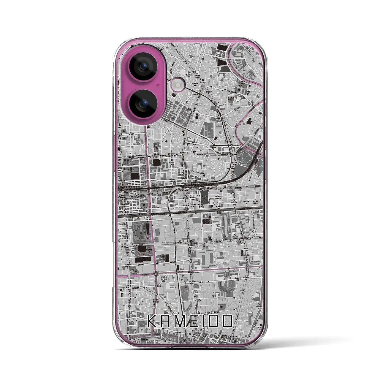 【亀戸(東京都)】地図柄iPhoneケース(クリアタイプ)