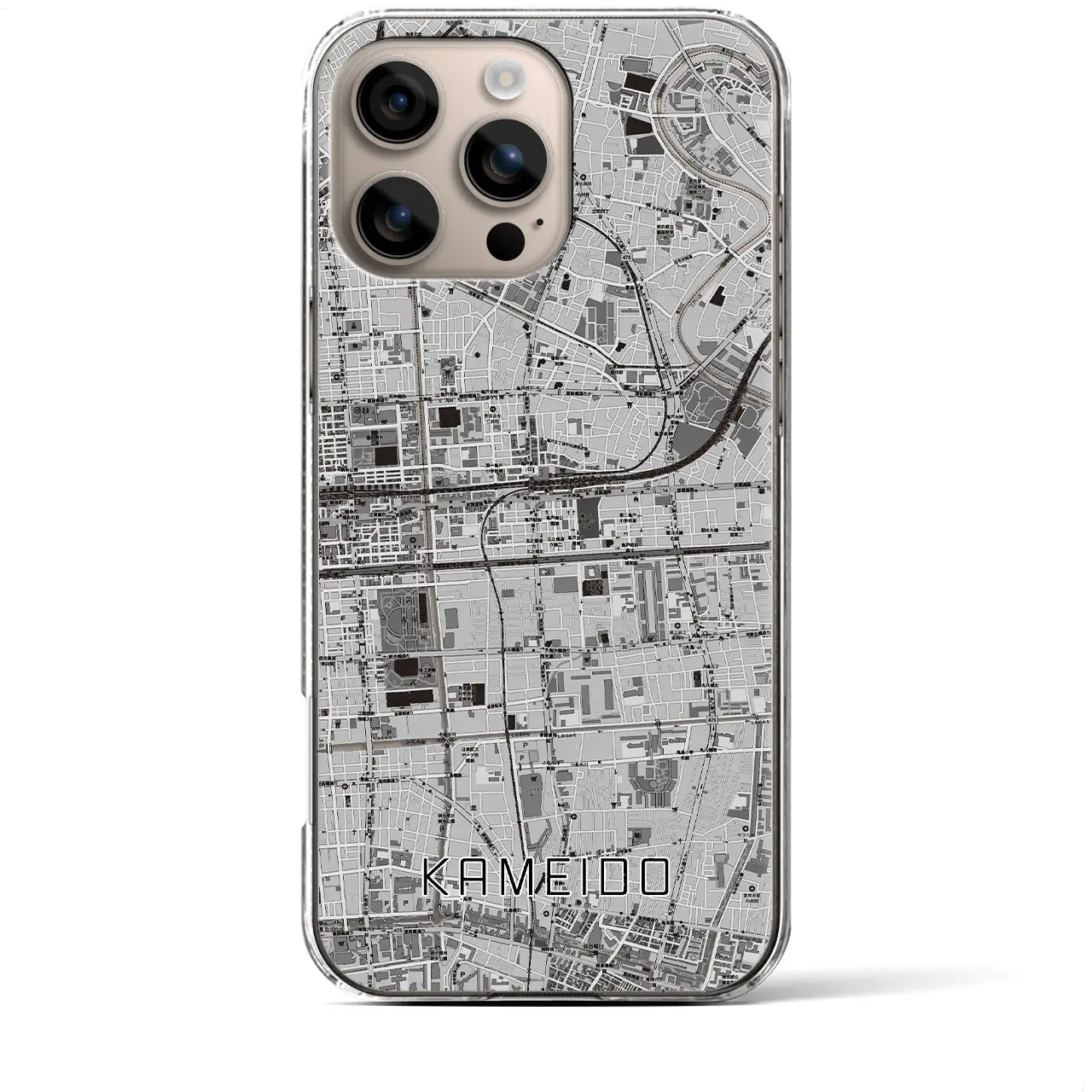 【亀戸(東京都)】地図柄iPhoneケース(クリアタイプ)