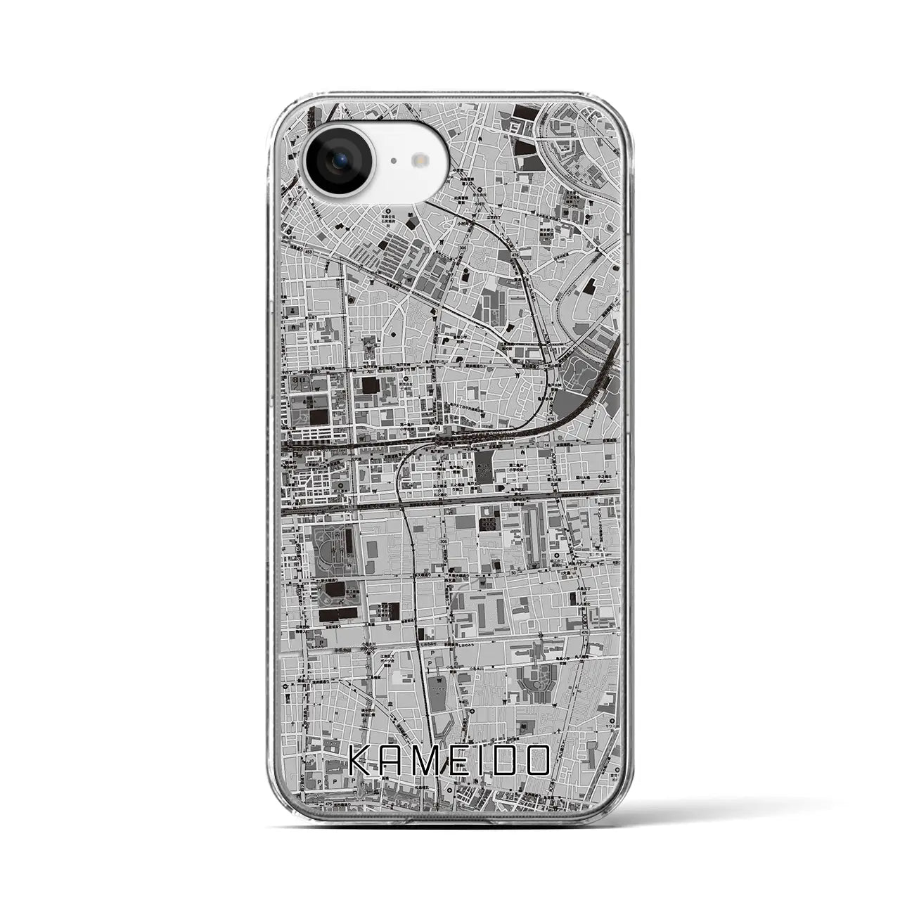 【亀戸(東京都)】地図柄iPhoneケース(クリアタイプ)