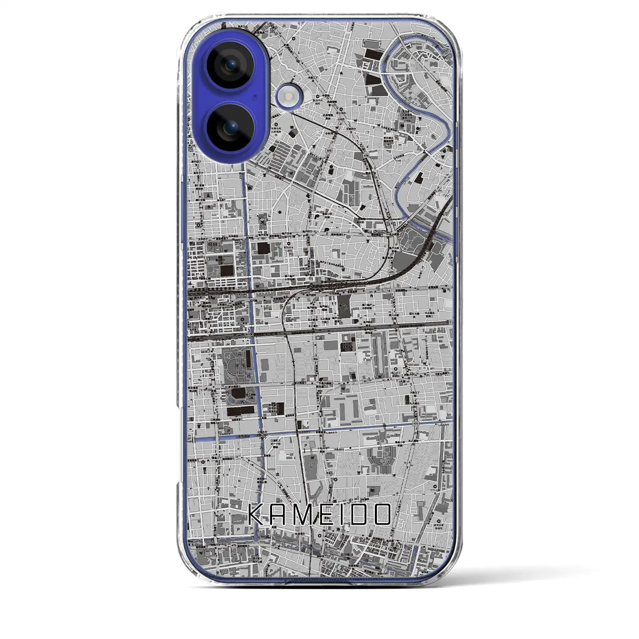 【亀戸(東京都)】地図柄iPhoneケース(クリアタイプ)