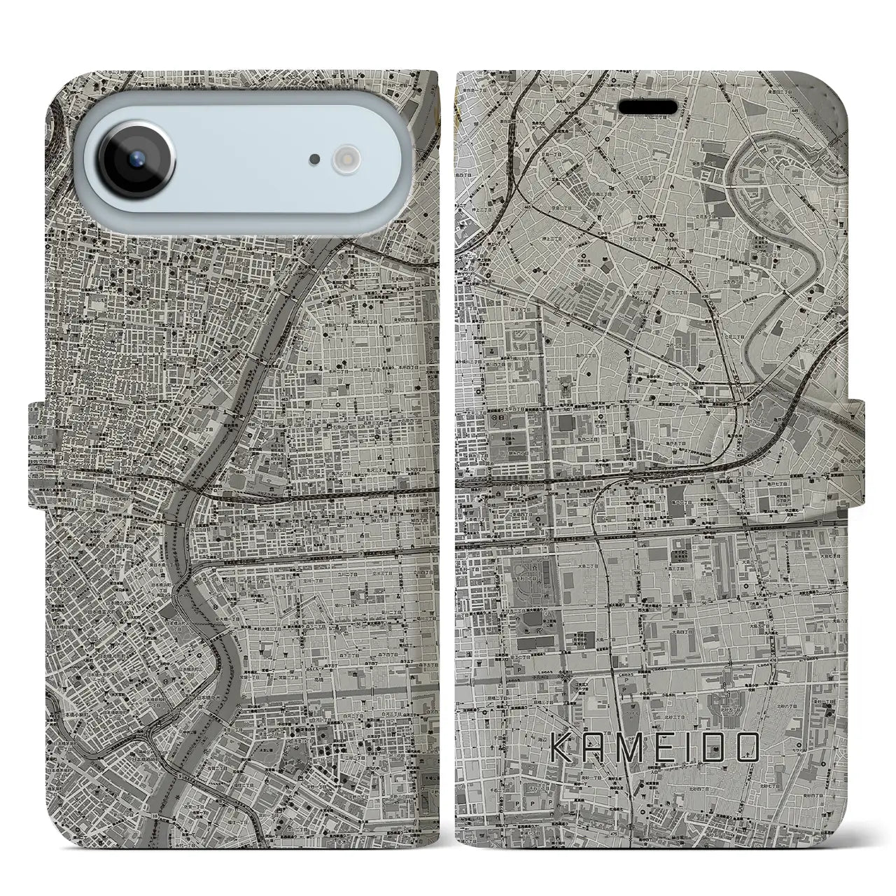 【亀戸(東京都)】地図柄iPhoneケース(手帳タイプ)