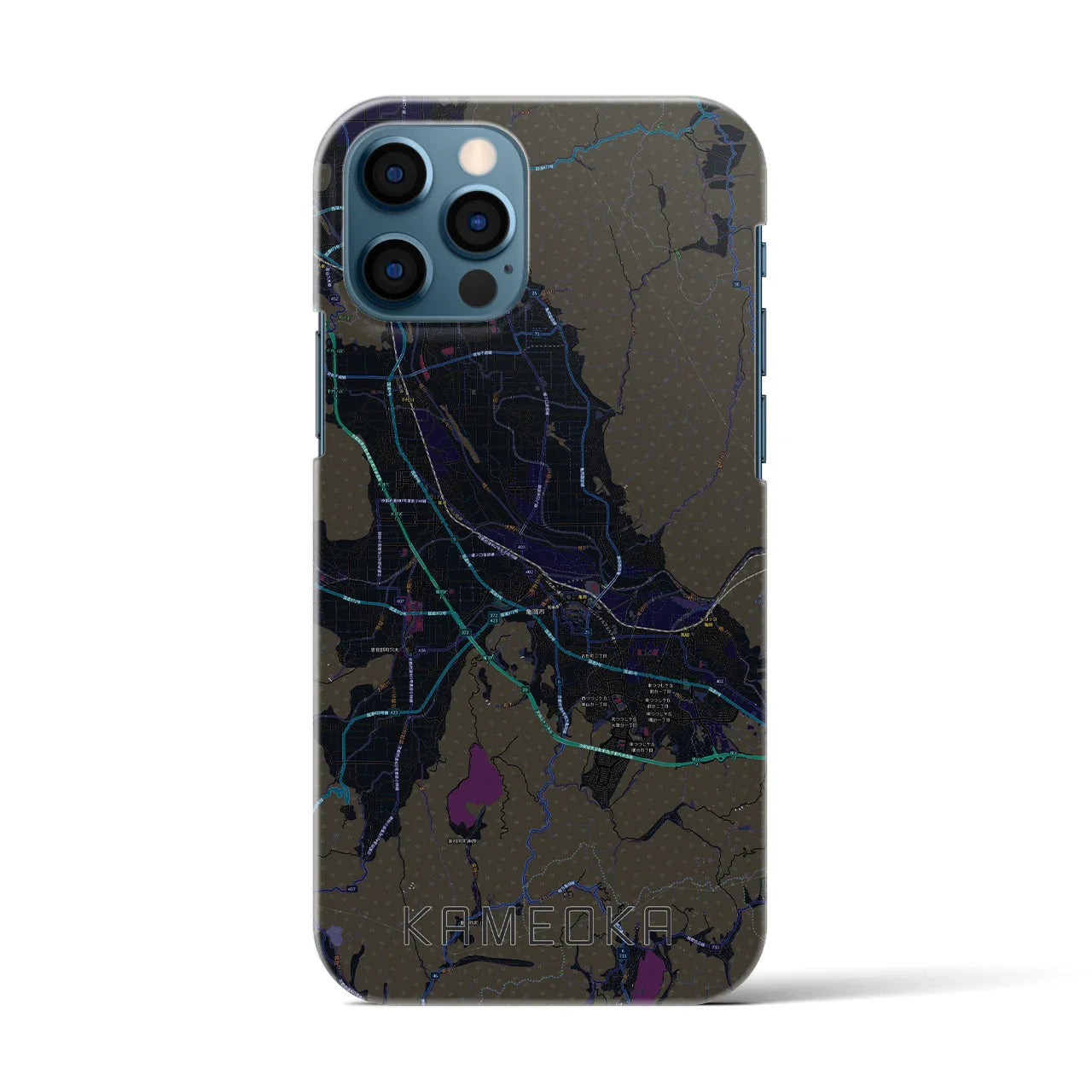 【亀岡(京都府)】地図柄iPhoneケース(バックカバータイプ)