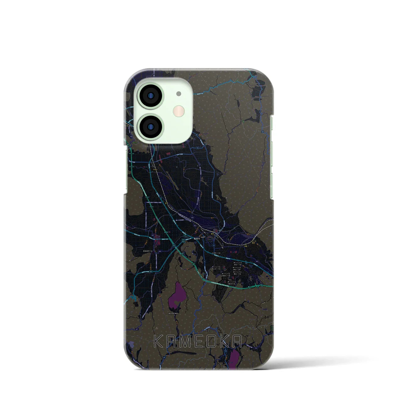 【亀岡(京都府)】地図柄iPhoneケース(バックカバータイプ)