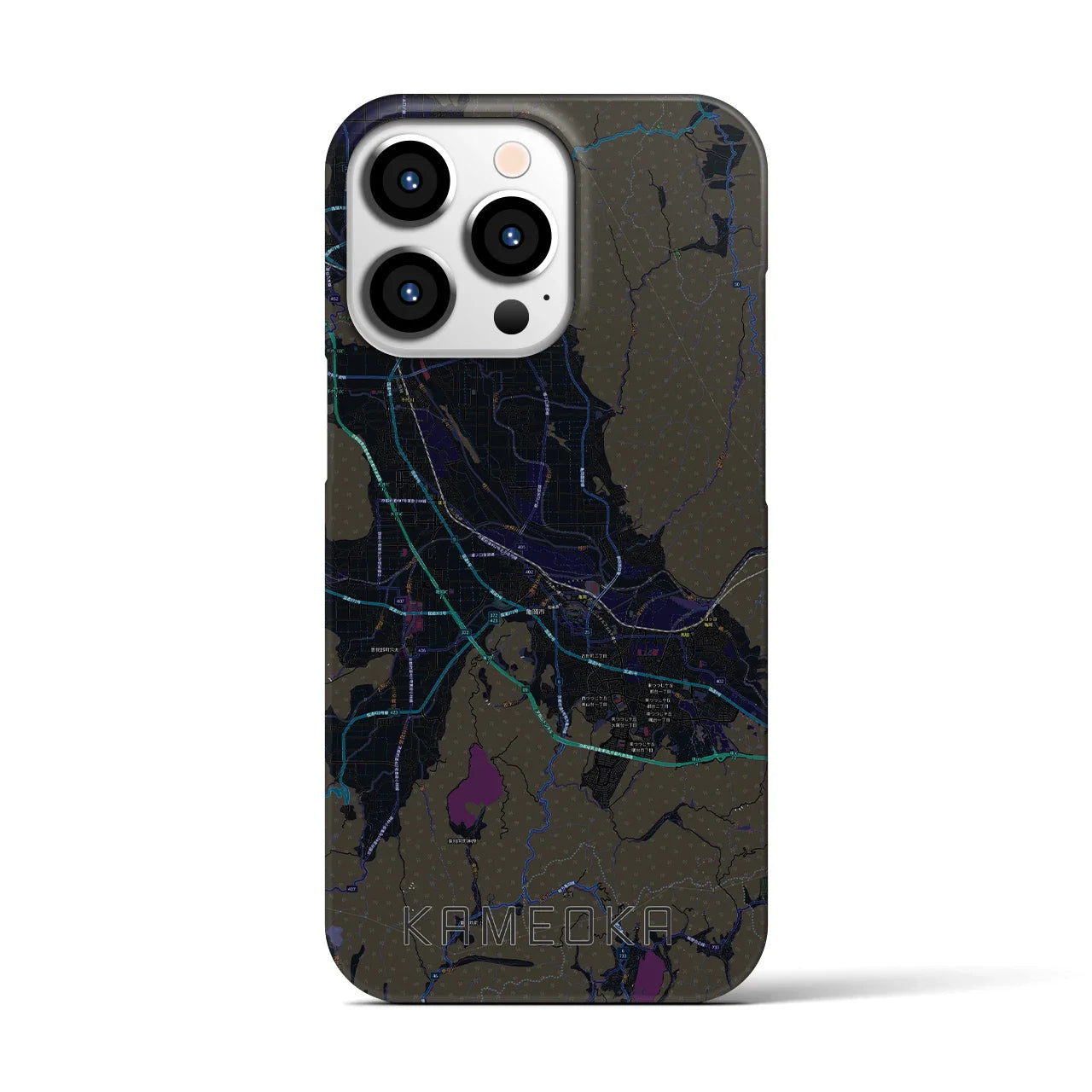 【亀岡(京都府)】地図柄iPhoneケース(バックカバータイプ)