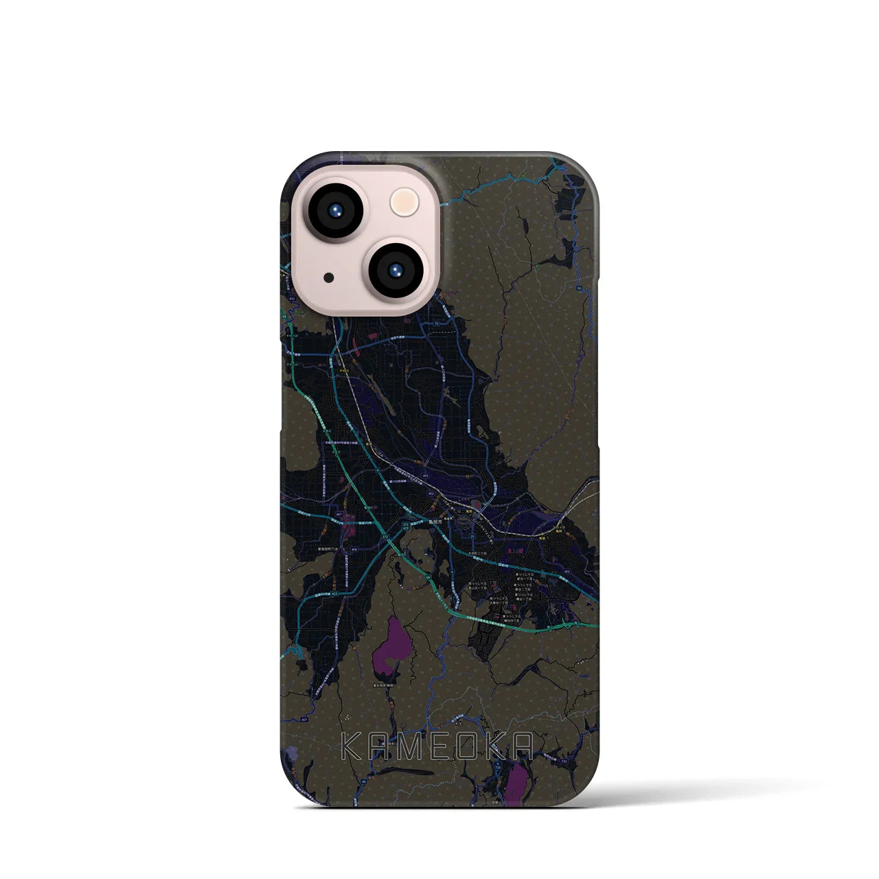【亀岡(京都府)】地図柄iPhoneケース(バックカバータイプ)