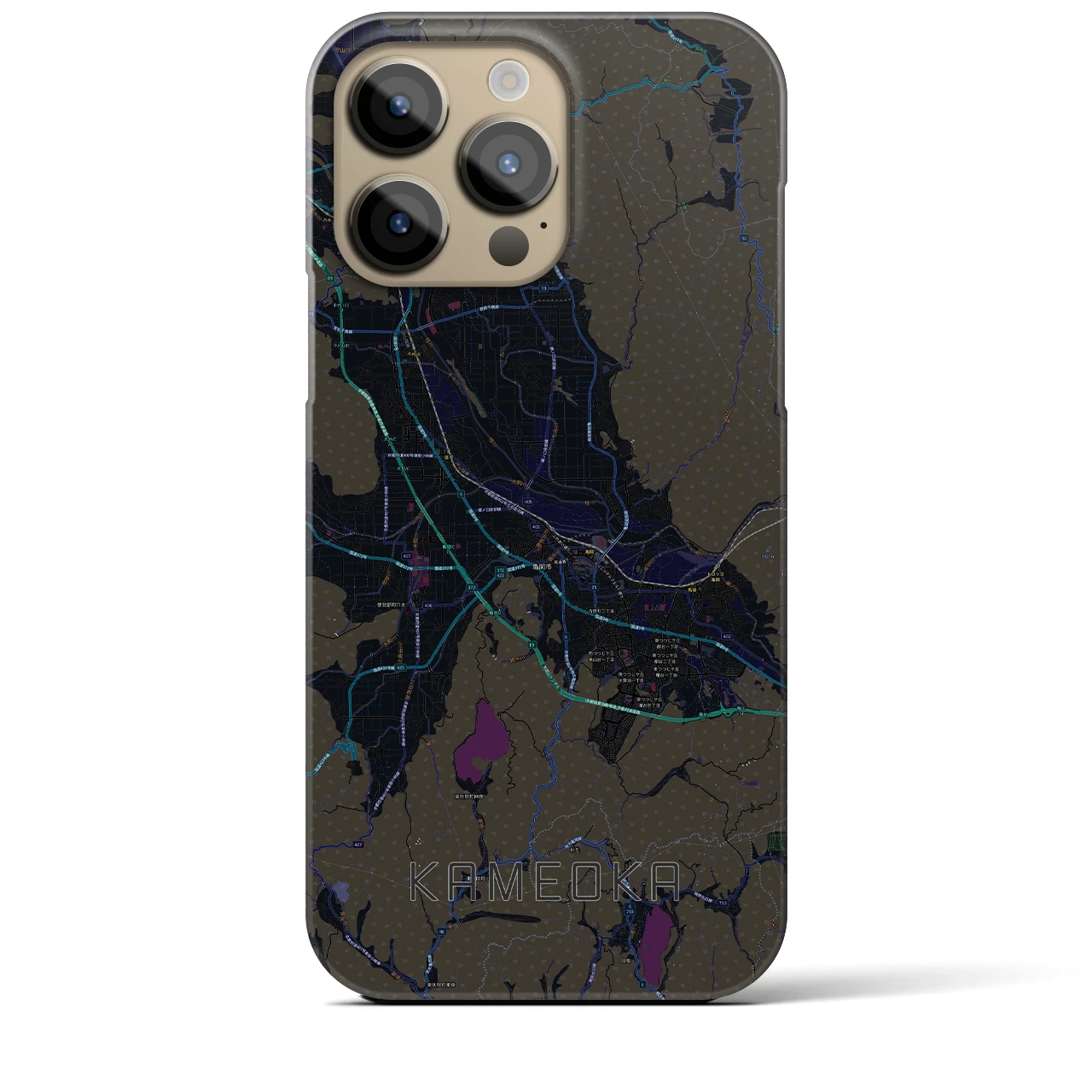 【亀岡(京都府)】地図柄iPhoneケース(バックカバータイプ)