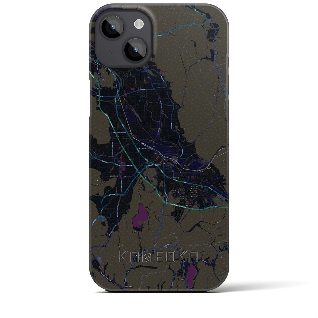 【亀岡(京都府)】地図柄iPhoneケース(バックカバータイプ)