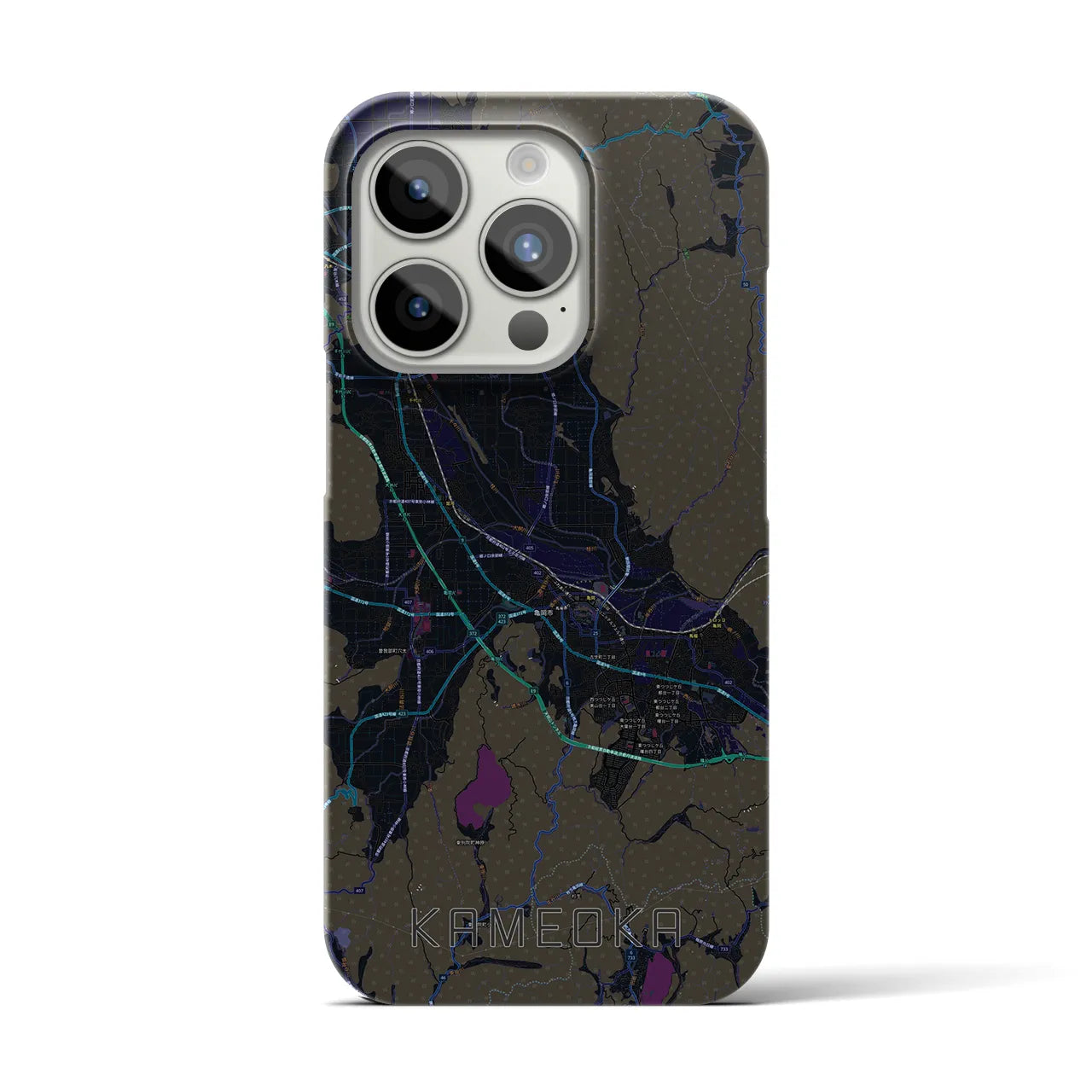【亀岡(京都府)】地図柄iPhoneケース(バックカバータイプ)