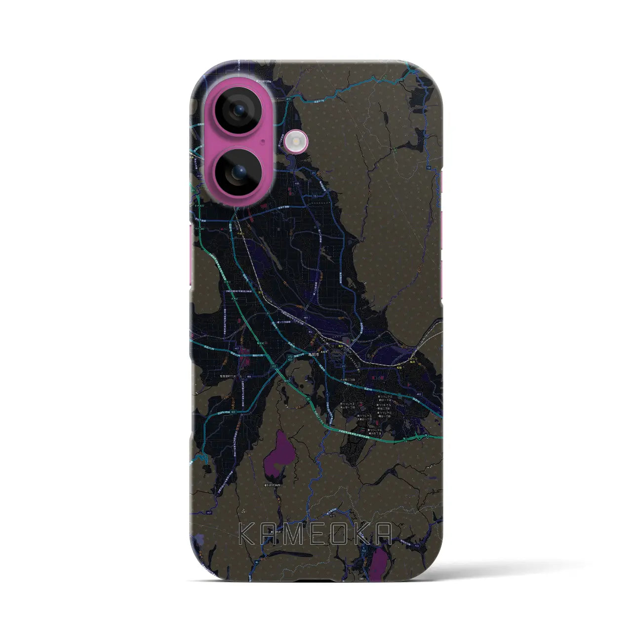 【亀岡(京都府)】地図柄iPhoneケース(バックカバータイプ)