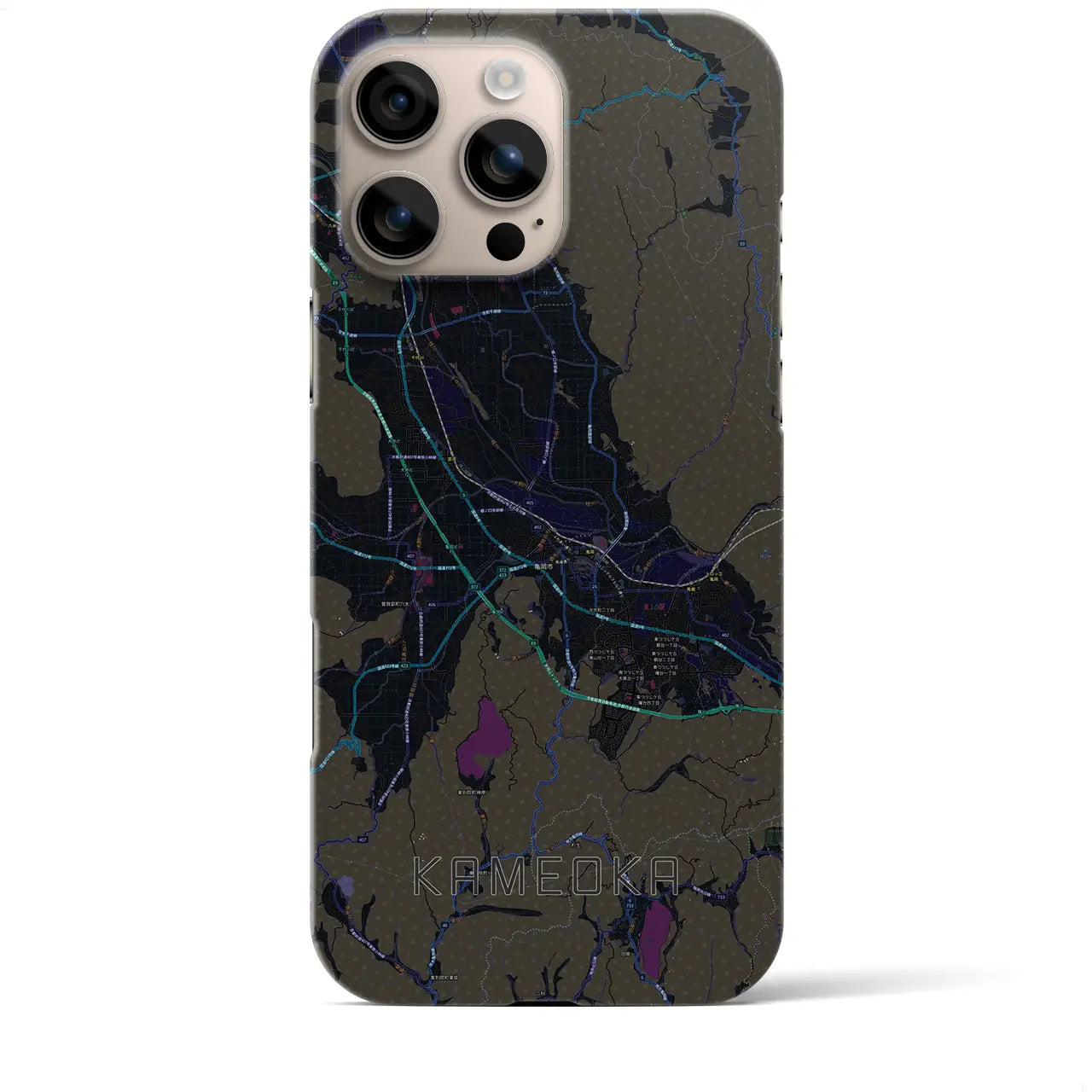 【亀岡(京都府)】地図柄iPhoneケース(バックカバータイプ)