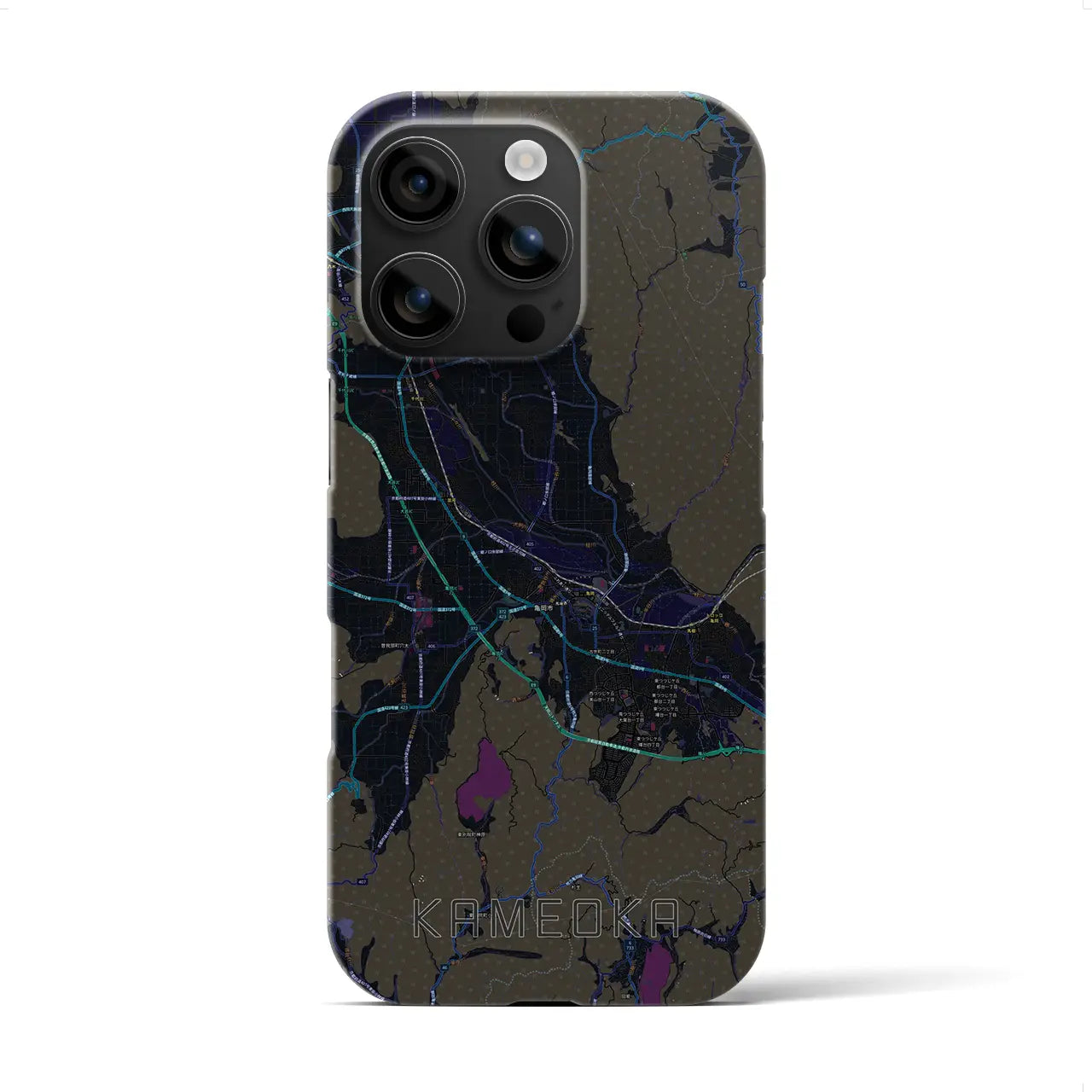 【亀岡(京都府)】地図柄iPhoneケース(バックカバータイプ)