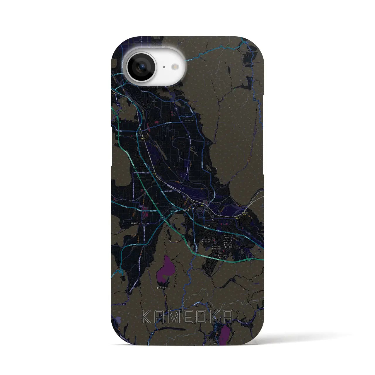 【亀岡(京都府)】地図柄iPhoneケース(バックカバータイプ)