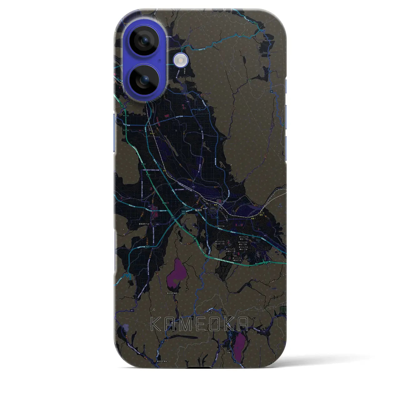 【亀岡(京都府)】地図柄iPhoneケース(バックカバータイプ)
