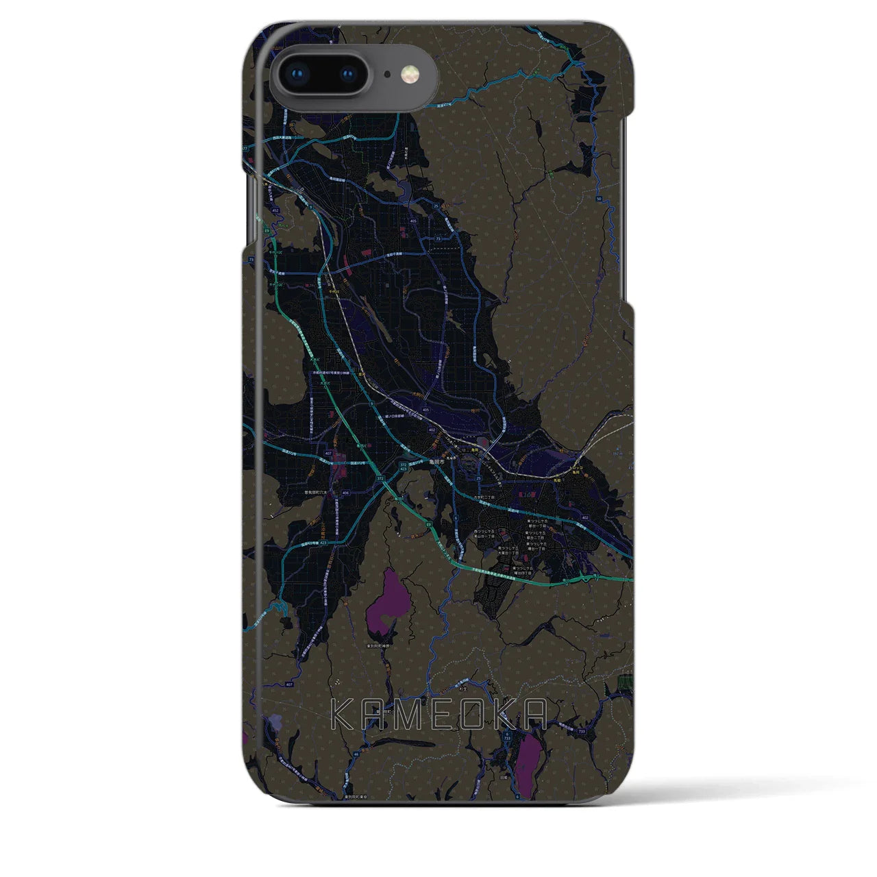 【亀岡(京都府)】地図柄iPhoneケース(バックカバータイプ)