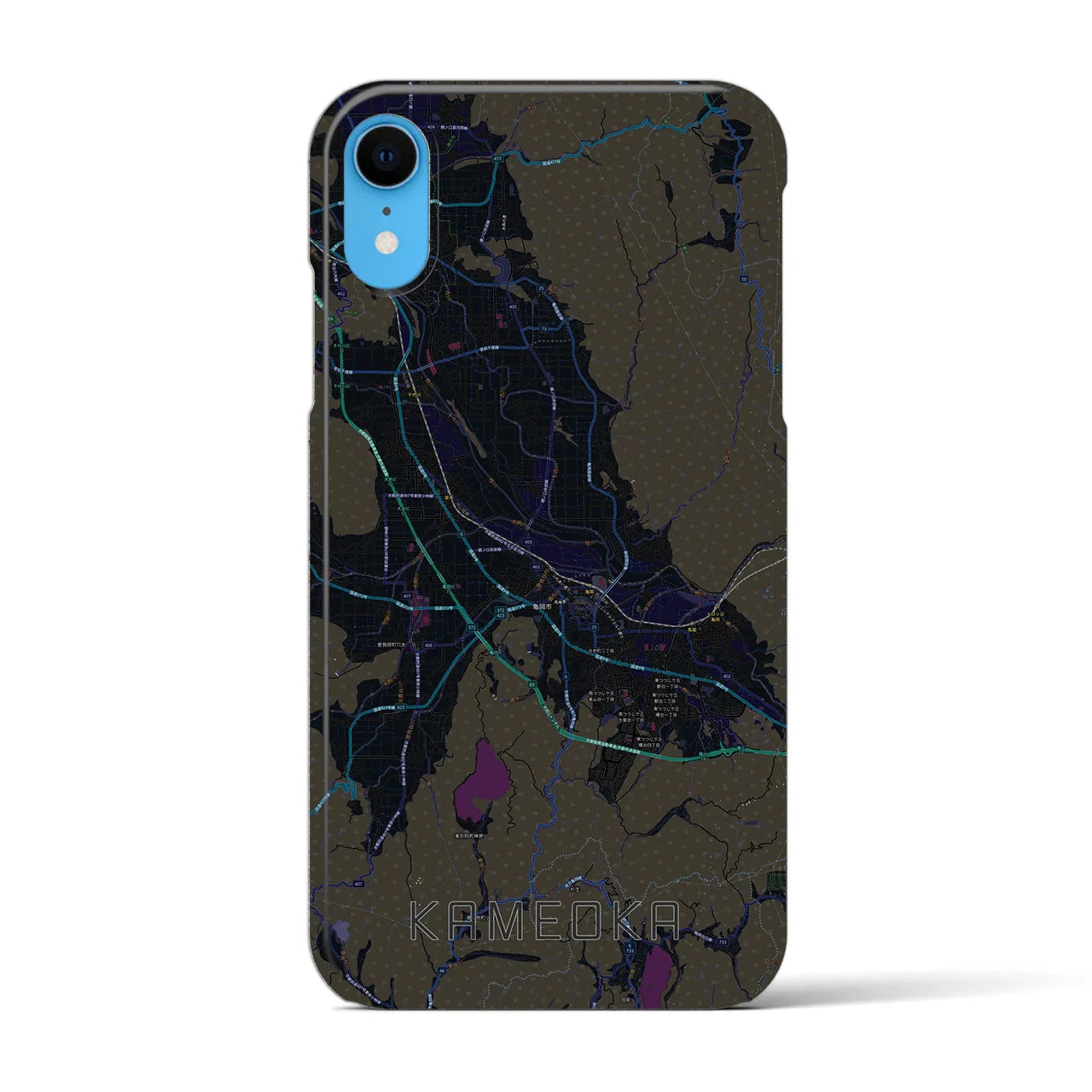 【亀岡(京都府)】地図柄iPhoneケース(バックカバータイプ)