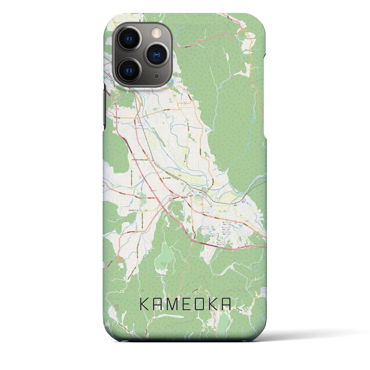 【亀岡(京都府)】地図柄iPhoneケース(バックカバータイプ)