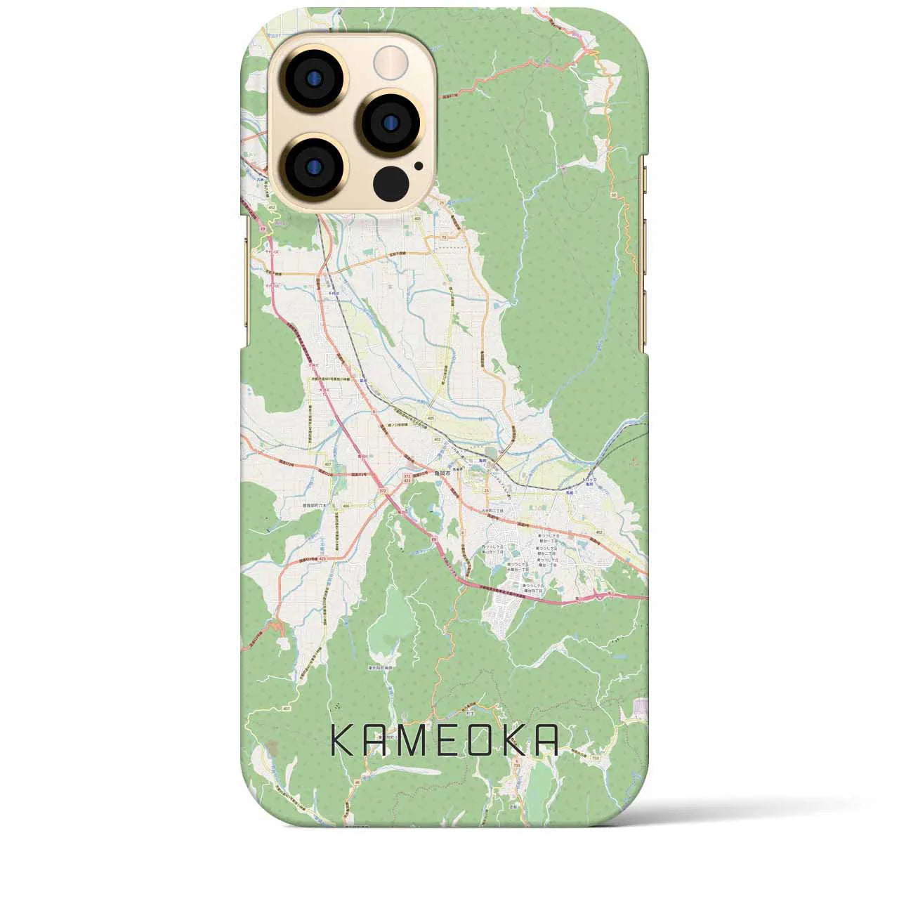 【亀岡(京都府)】地図柄iPhoneケース(バックカバータイプ)