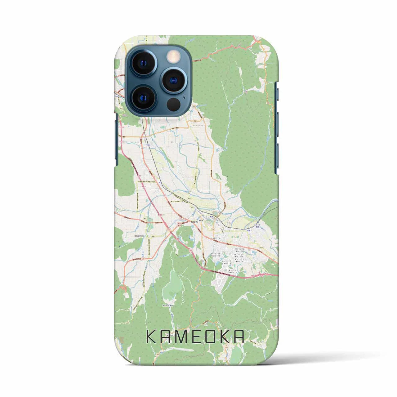 【亀岡(京都府)】地図柄iPhoneケース(バックカバータイプ)