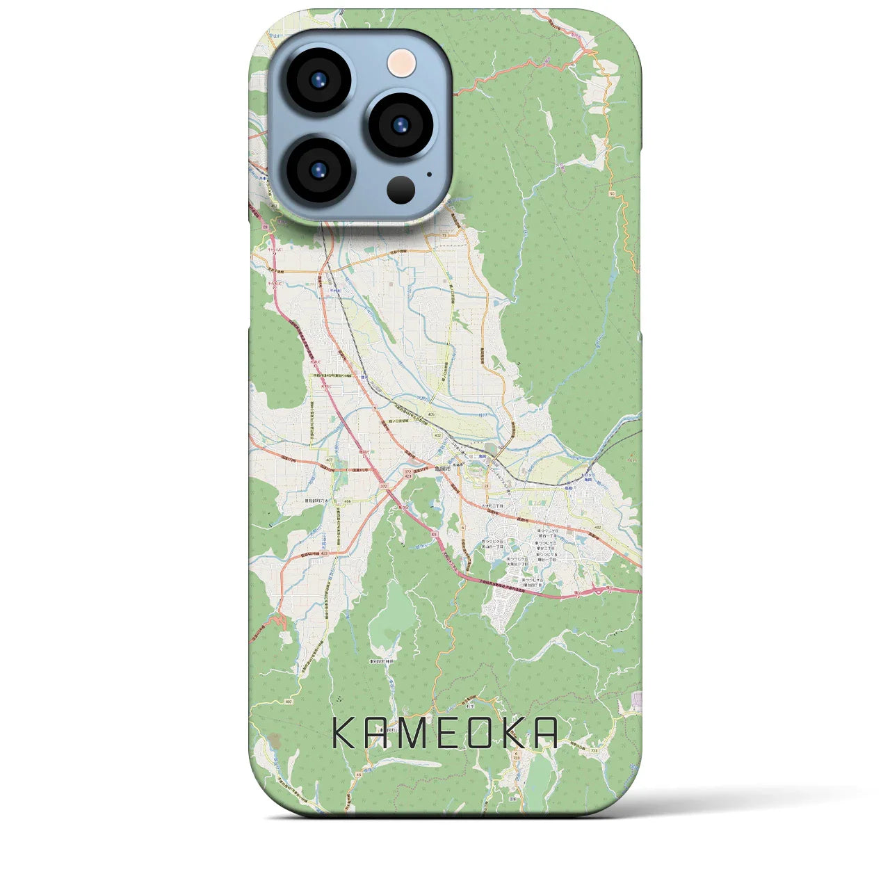 【亀岡(京都府)】地図柄iPhoneケース(バックカバータイプ)