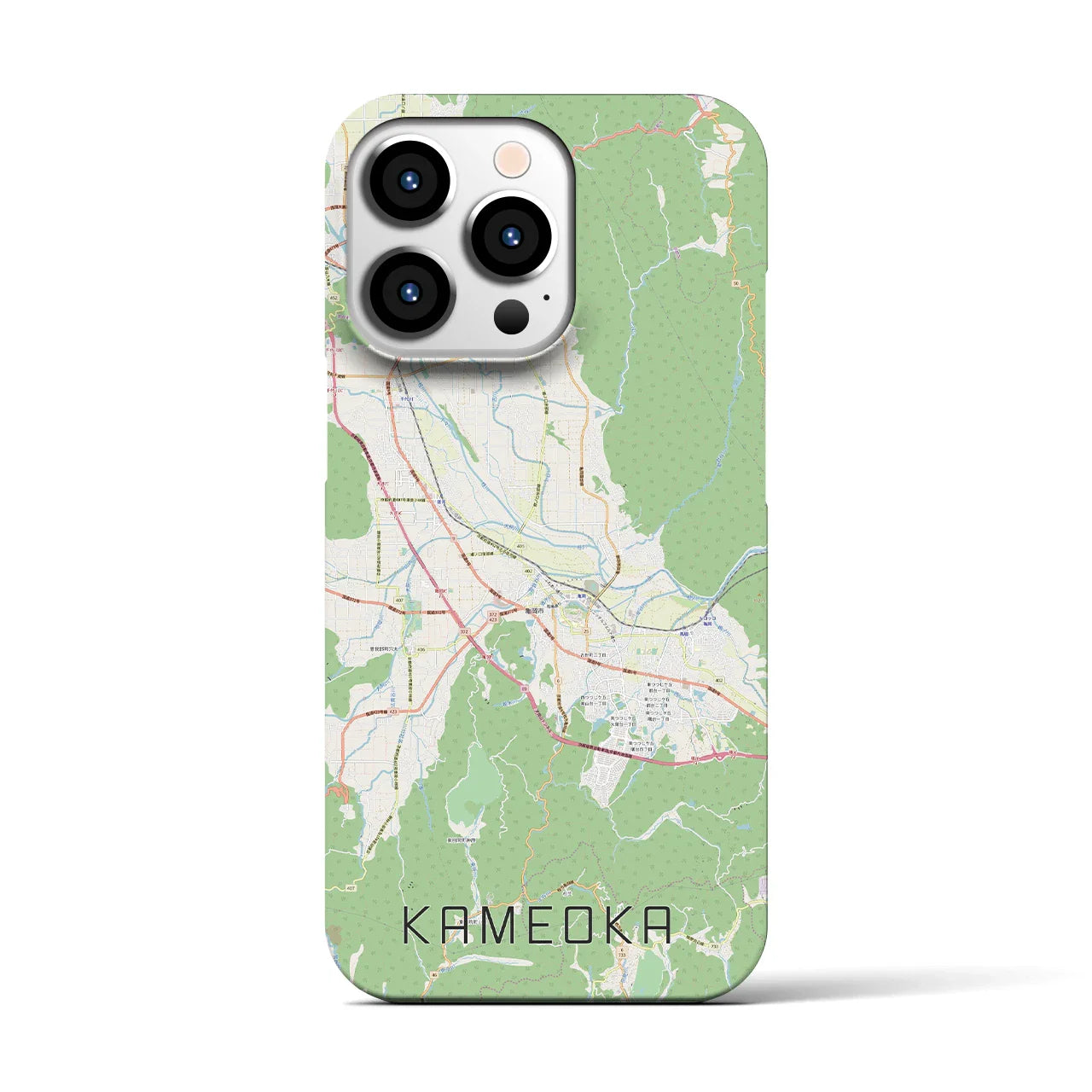 【亀岡(京都府)】地図柄iPhoneケース(バックカバータイプ)