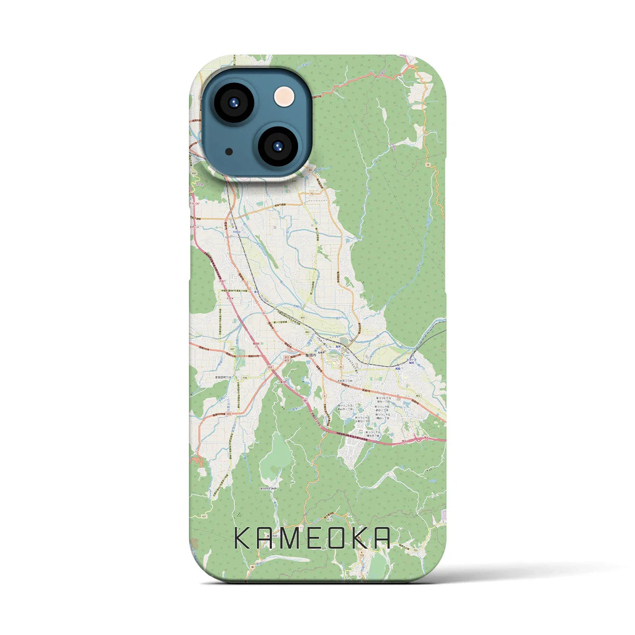 【亀岡(京都府)】地図柄iPhoneケース(バックカバータイプ)