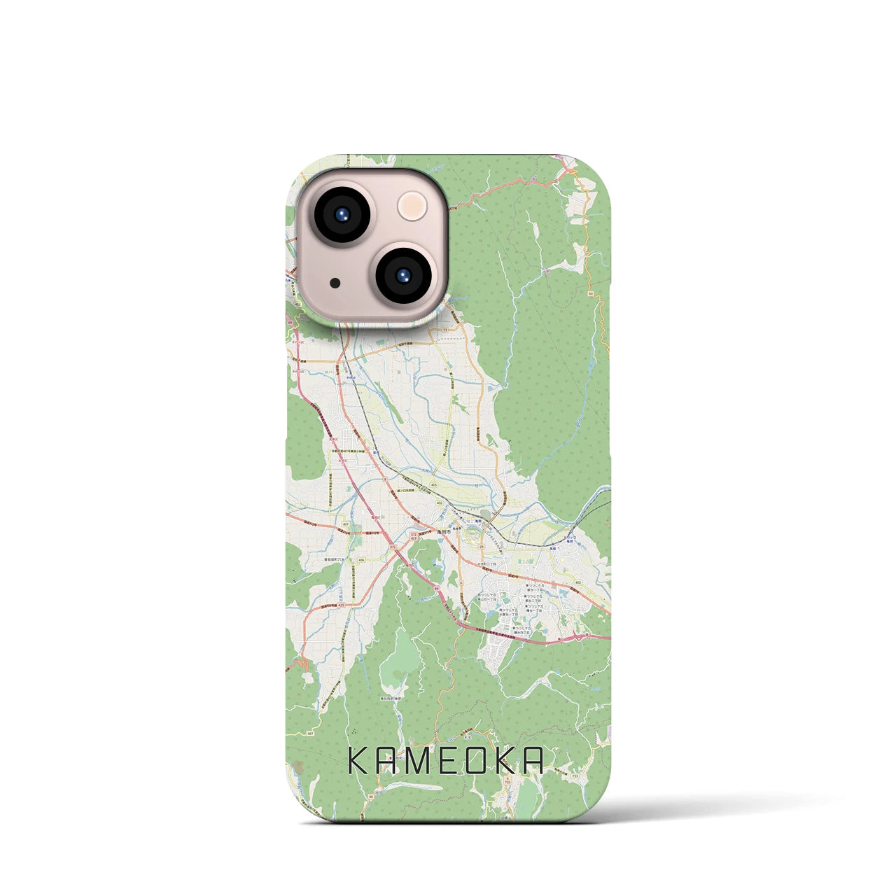 【亀岡(京都府)】地図柄iPhoneケース(バックカバータイプ)