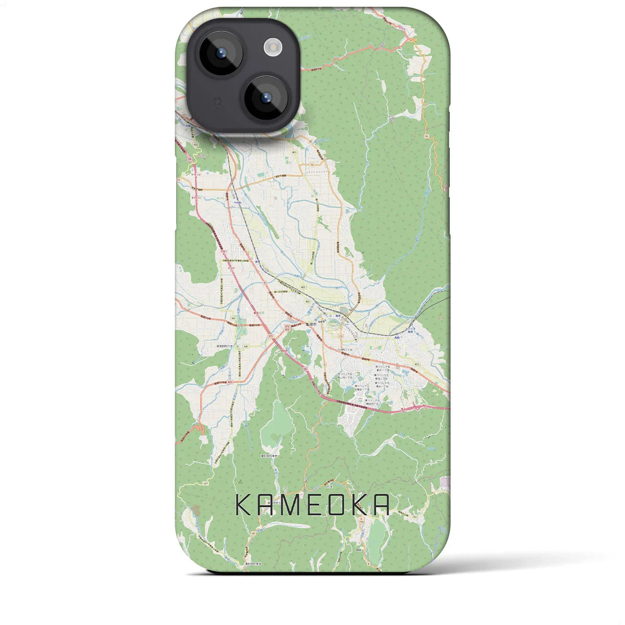 【亀岡(京都府)】地図柄iPhoneケース(バックカバータイプ)