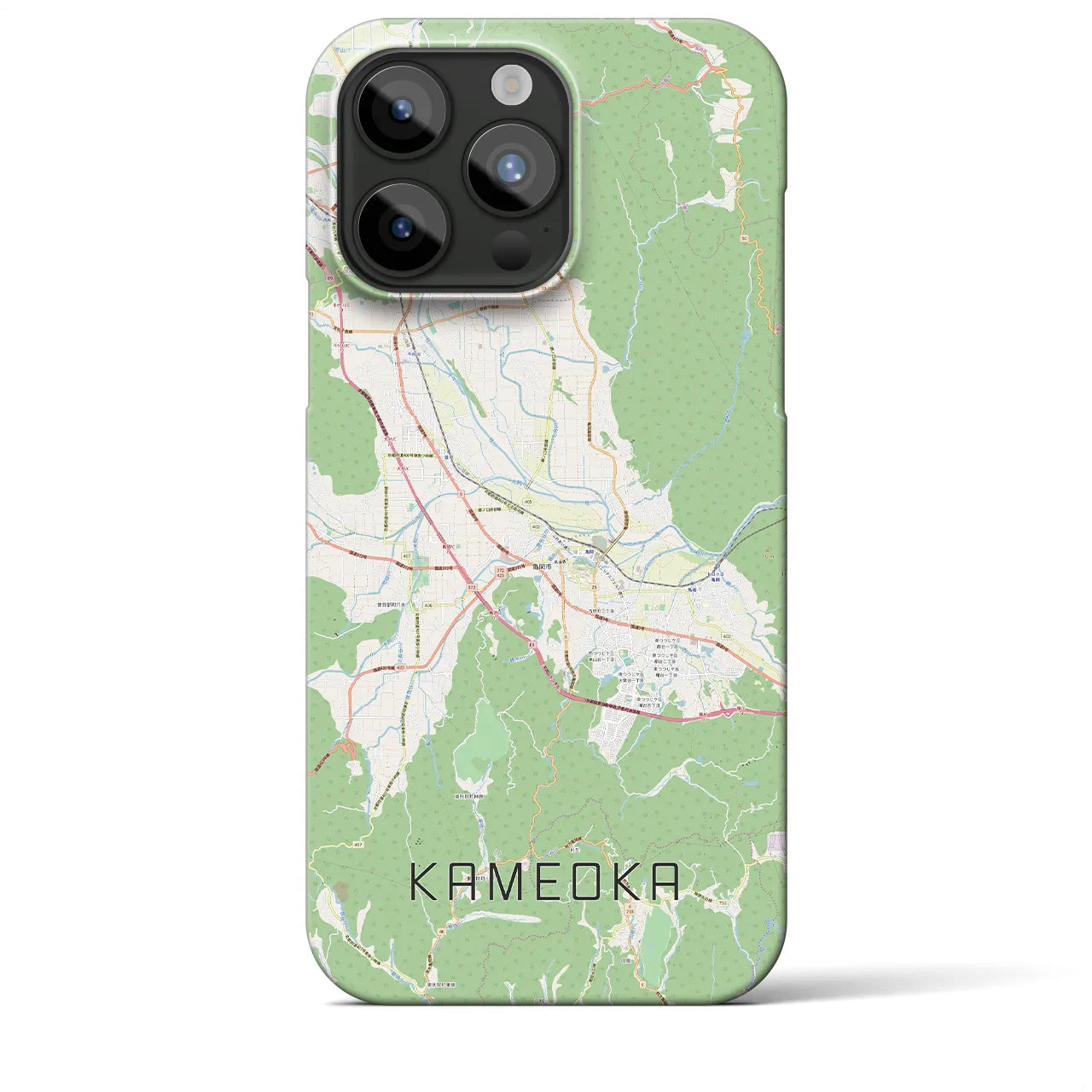 【亀岡(京都府)】地図柄iPhoneケース(バックカバータイプ)