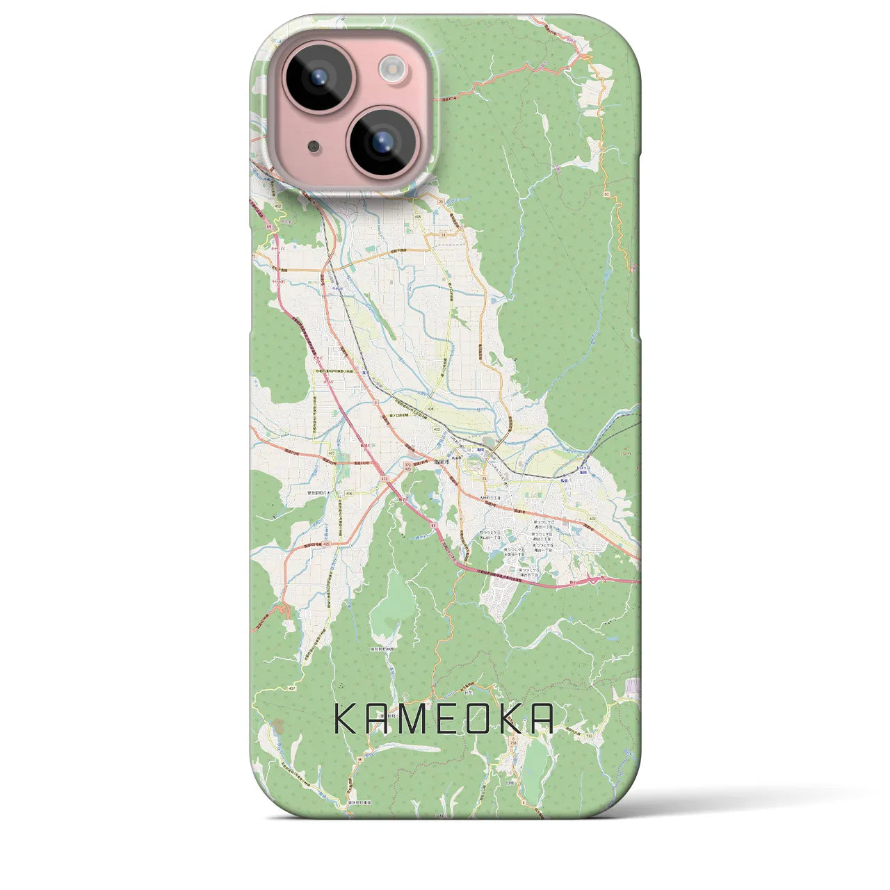 【亀岡(京都府)】地図柄iPhoneケース(バックカバータイプ)