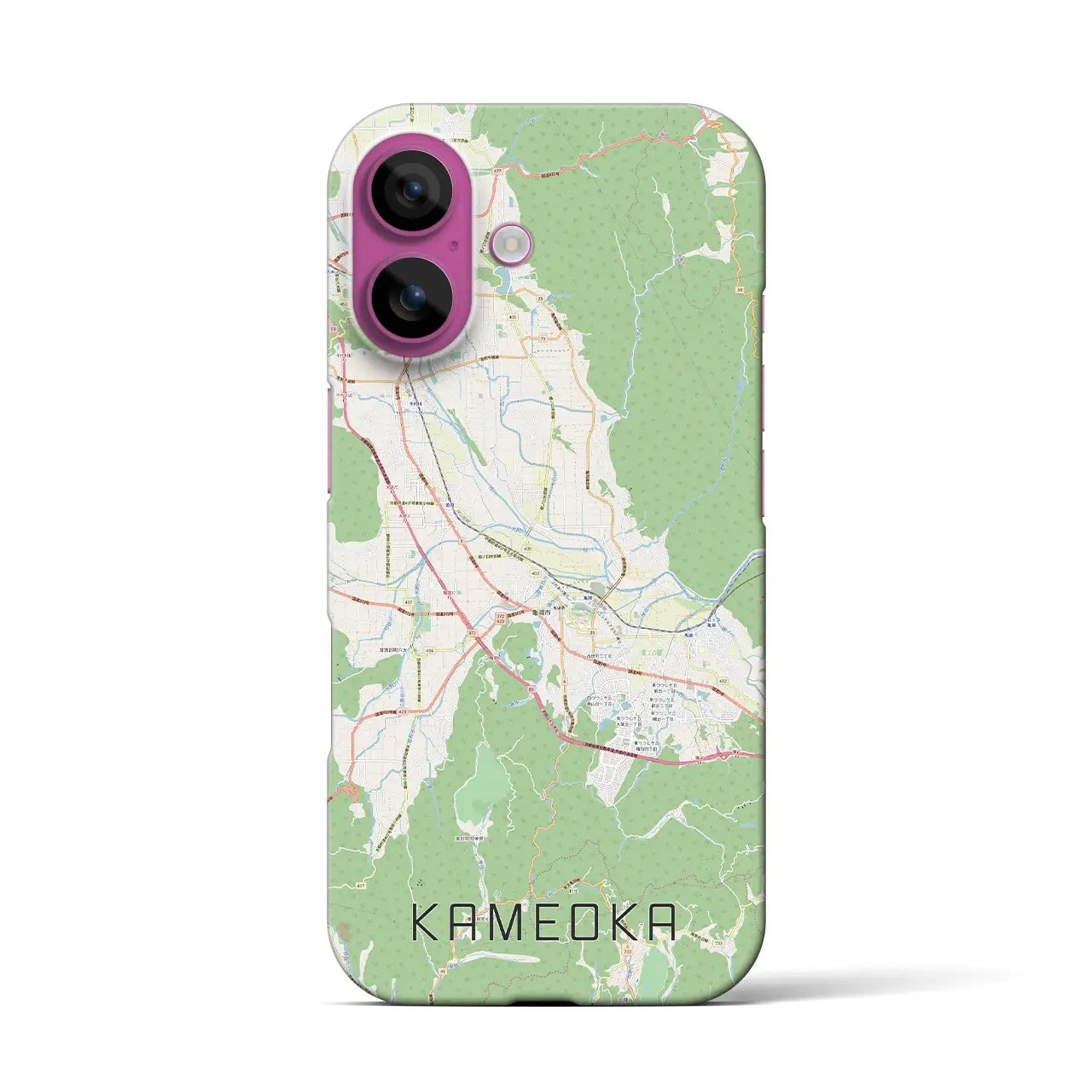 【亀岡(京都府)】地図柄iPhoneケース(バックカバータイプ)