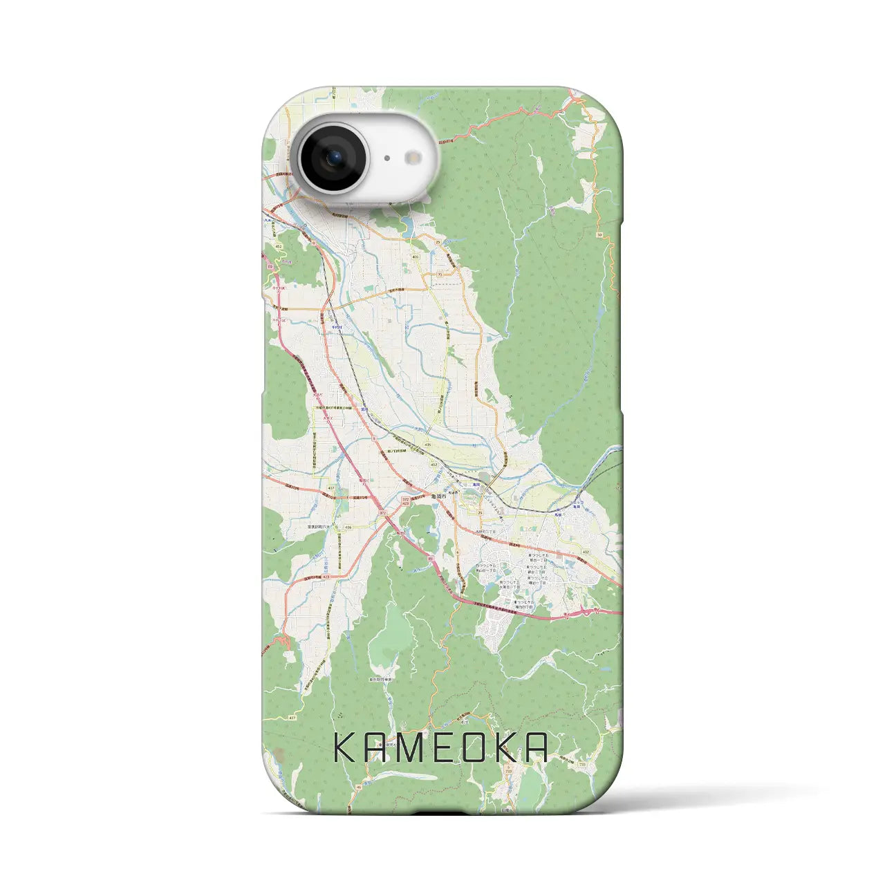 【亀岡(京都府)】地図柄iPhoneケース(バックカバータイプ)