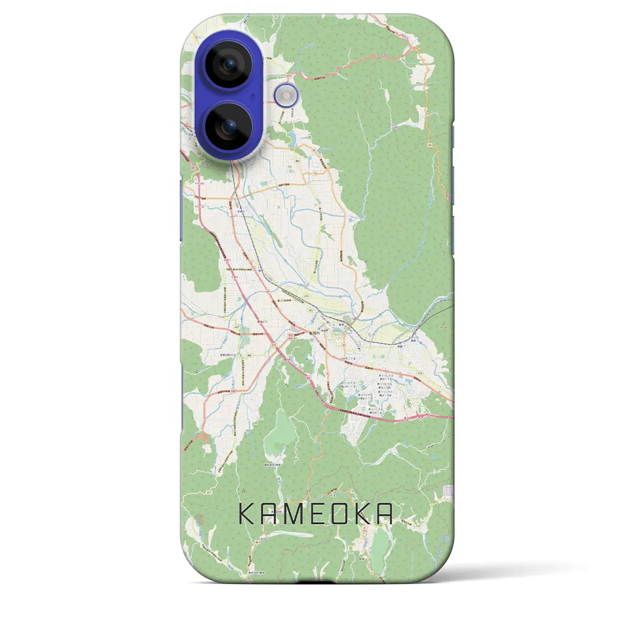 【亀岡(京都府)】地図柄iPhoneケース(バックカバータイプ)ナチュラル・iPhone 16 Pro Max 用