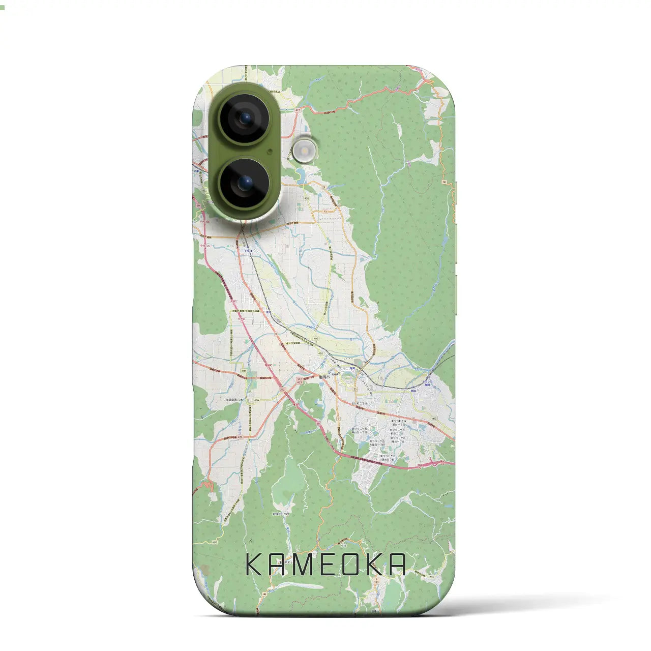 【亀岡(京都府)】地図柄iPhoneケース(バックカバータイプ)