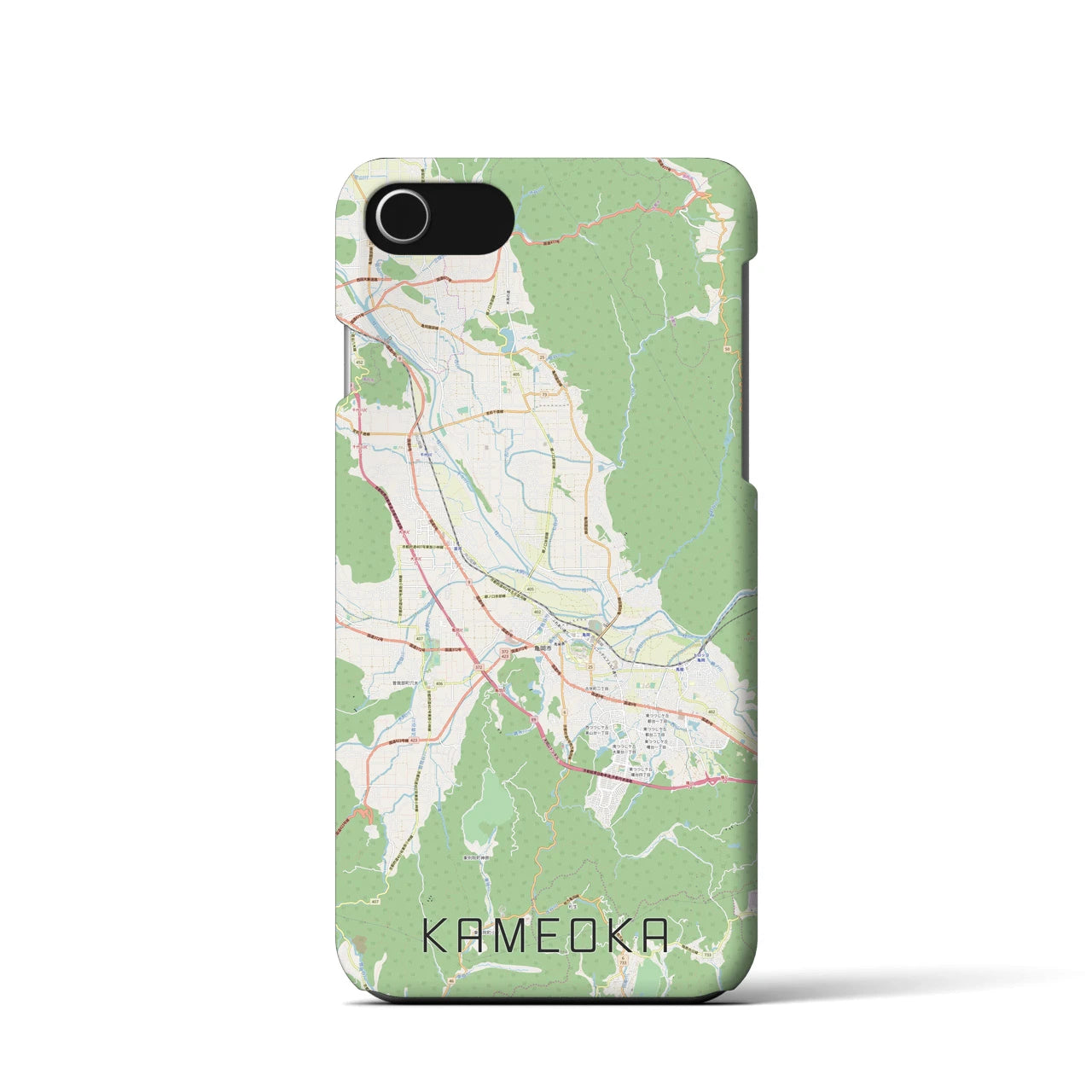 【亀岡(京都府)】地図柄iPhoneケース(バックカバータイプ)