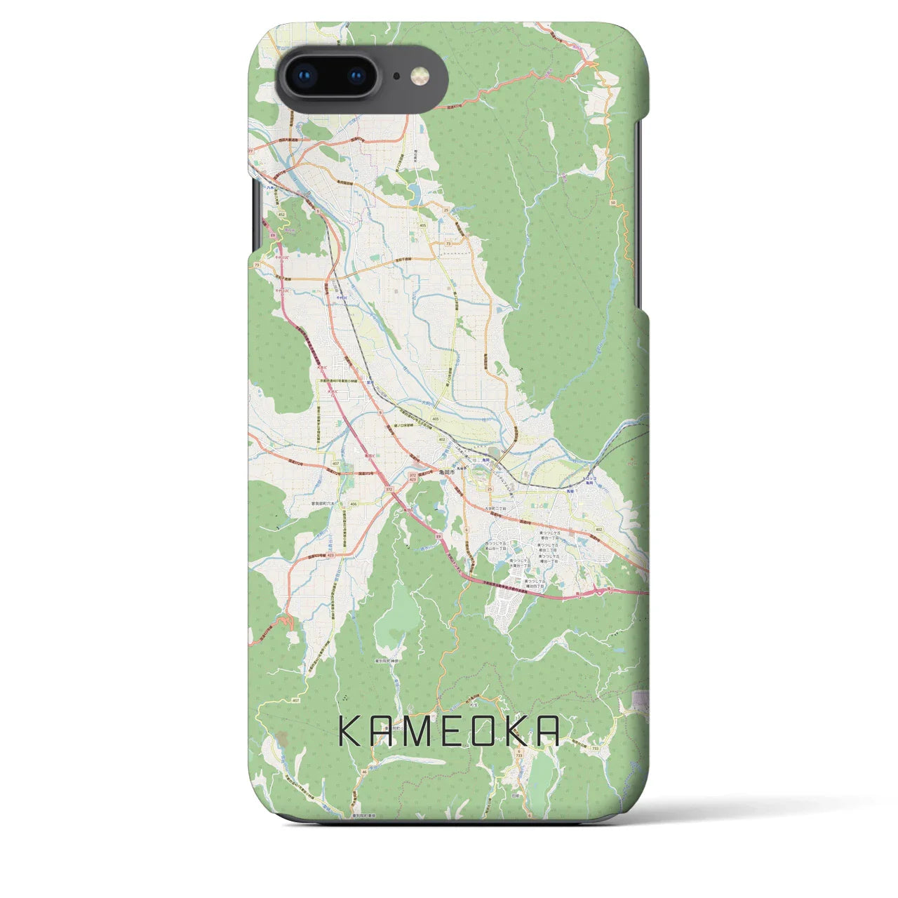 【亀岡(京都府)】地図柄iPhoneケース(バックカバータイプ)