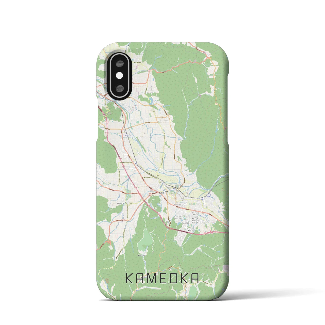 【亀岡(京都府)】地図柄iPhoneケース(バックカバータイプ)