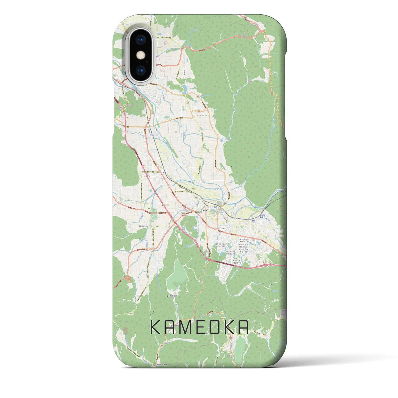 【亀岡(京都府)】地図柄iPhoneケース(バックカバータイプ)