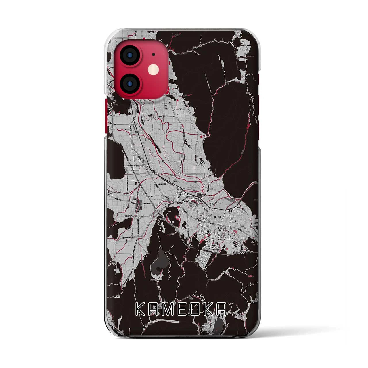 【亀岡(京都府)】地図柄iPhoneケース(クリアタイプ)