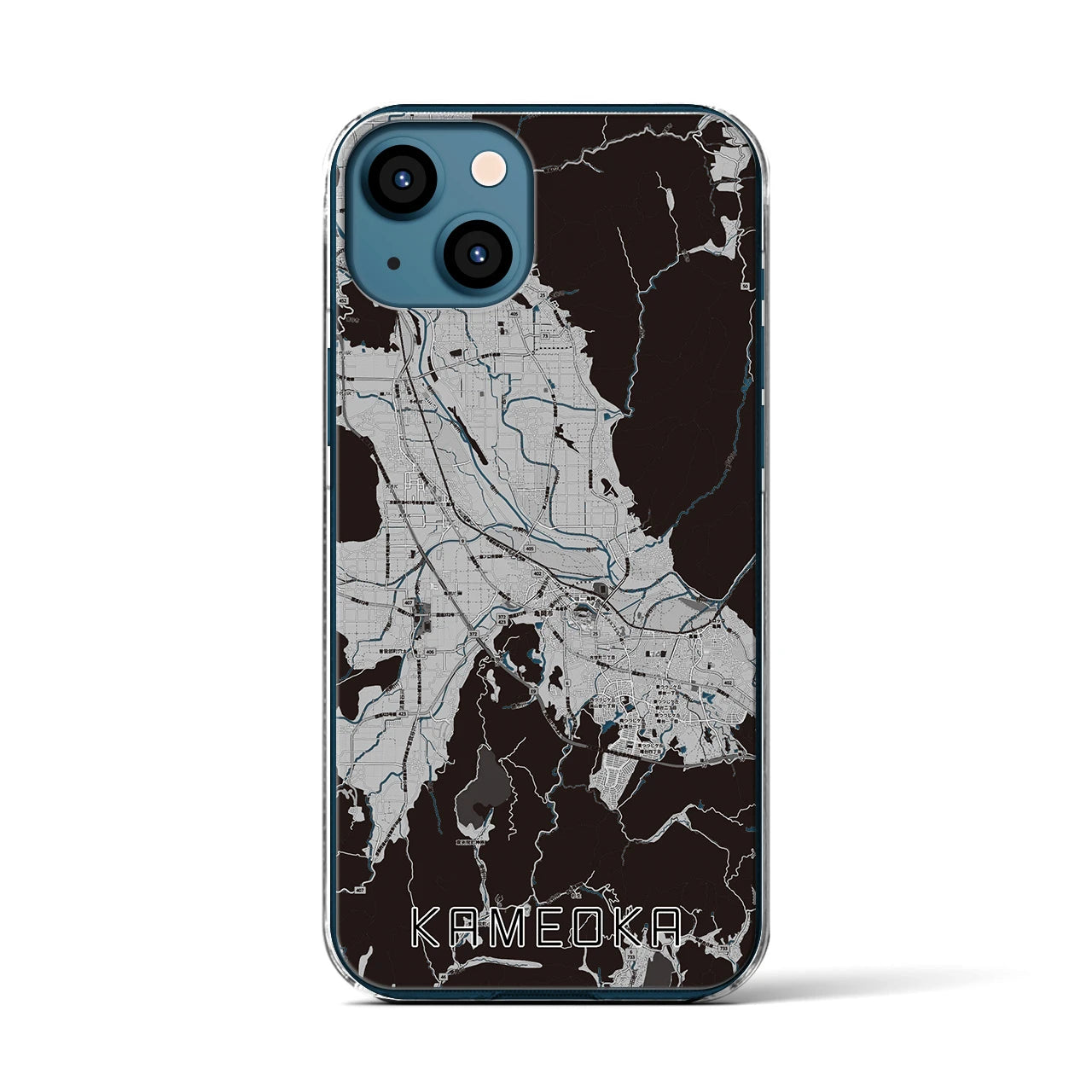 【亀岡(京都府)】地図柄iPhoneケース(クリアタイプ)