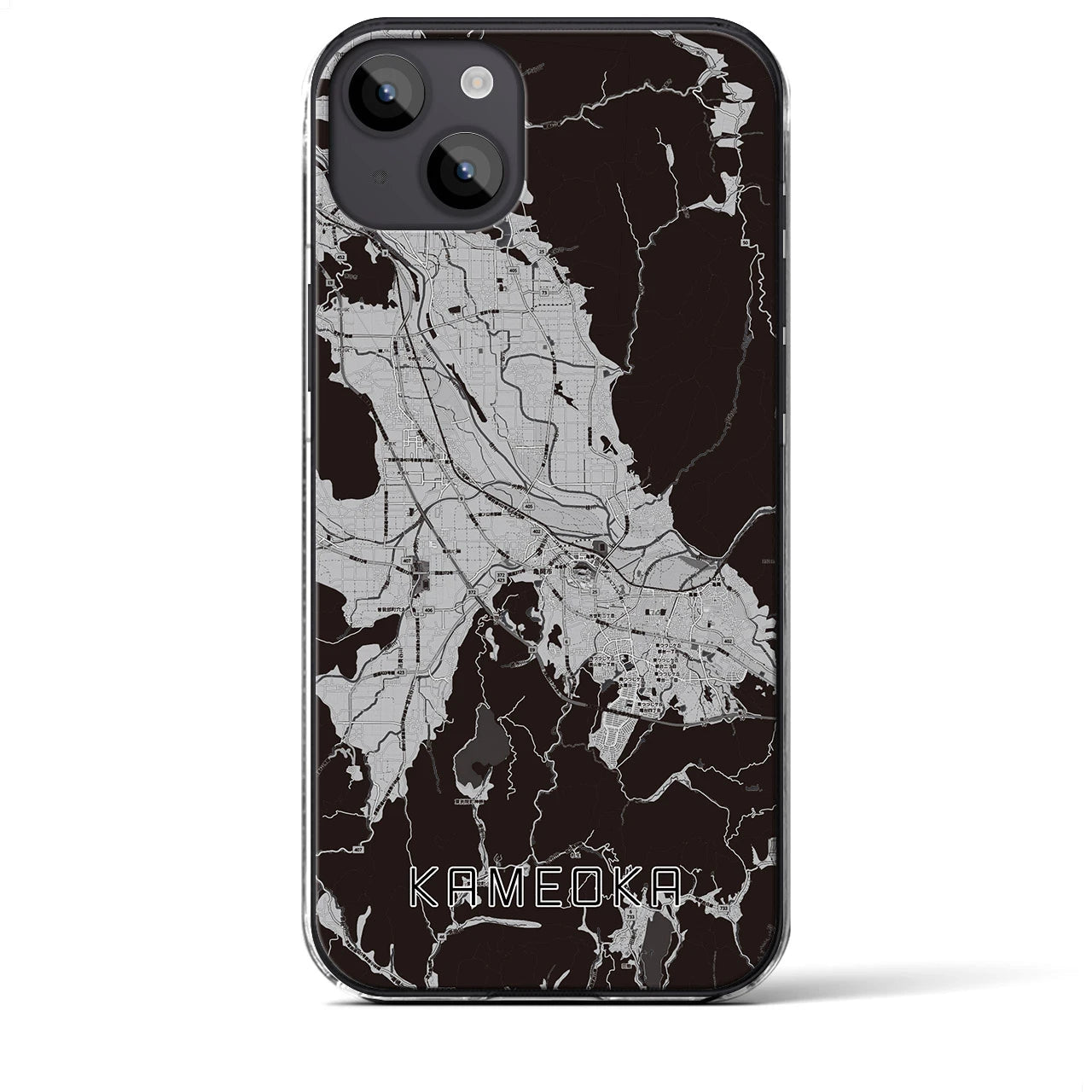 【亀岡(京都府)】地図柄iPhoneケース(クリアタイプ)