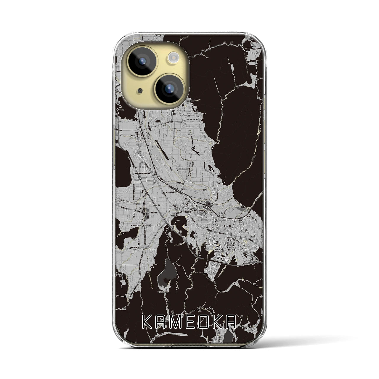 【亀岡(京都府)】地図柄iPhoneケース(クリアタイプ)