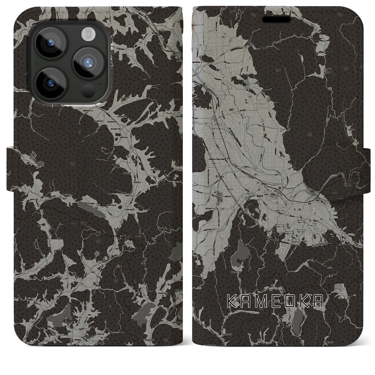 【亀岡(京都府)】地図柄iPhoneケース(手帳タイプ)