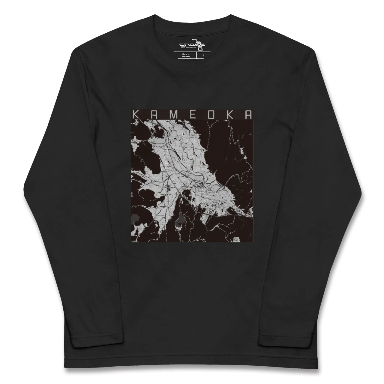 【亀岡(京都府)】地図柄ロングスリーブTシャツ