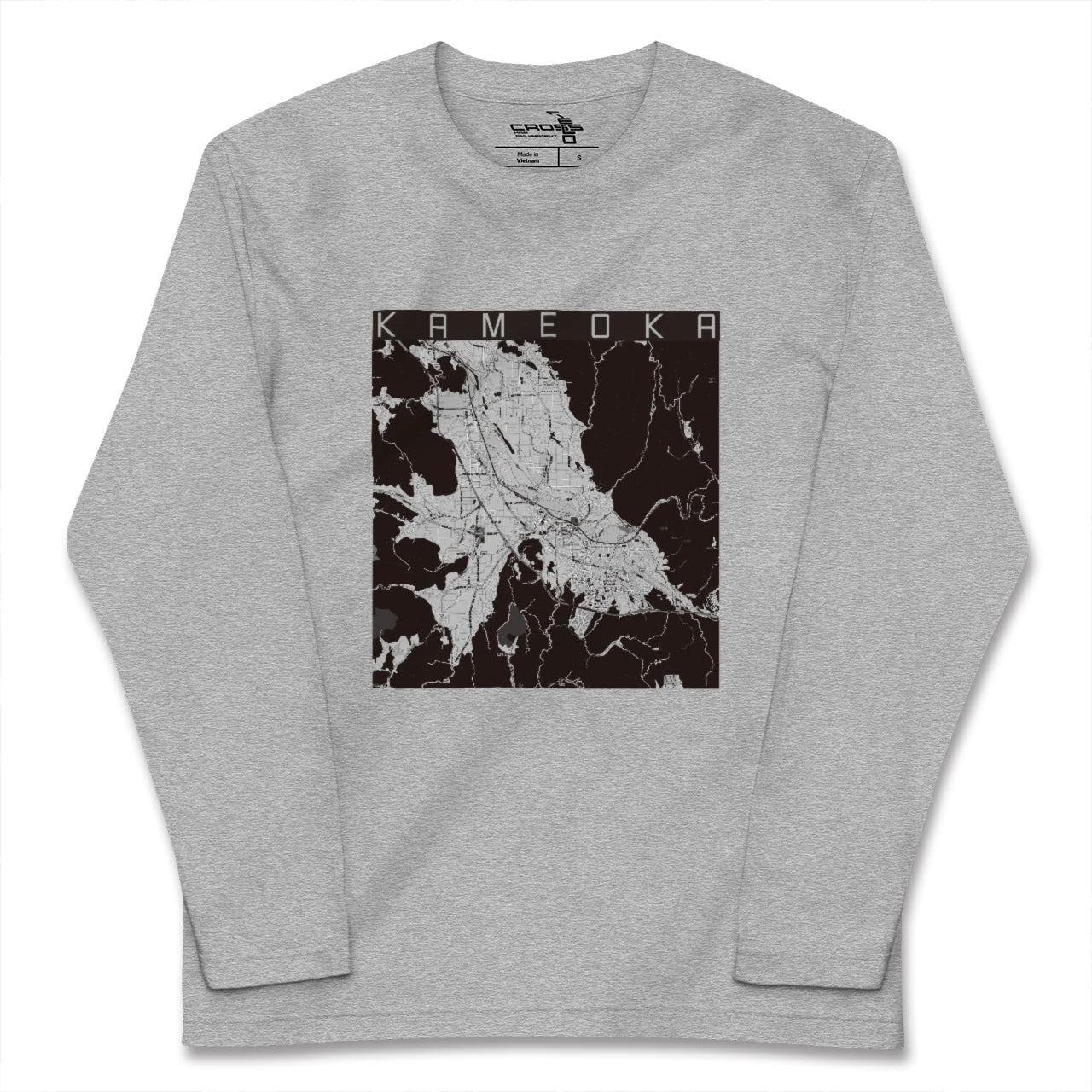 【亀岡(京都府)】地図柄ロングスリーブTシャツ