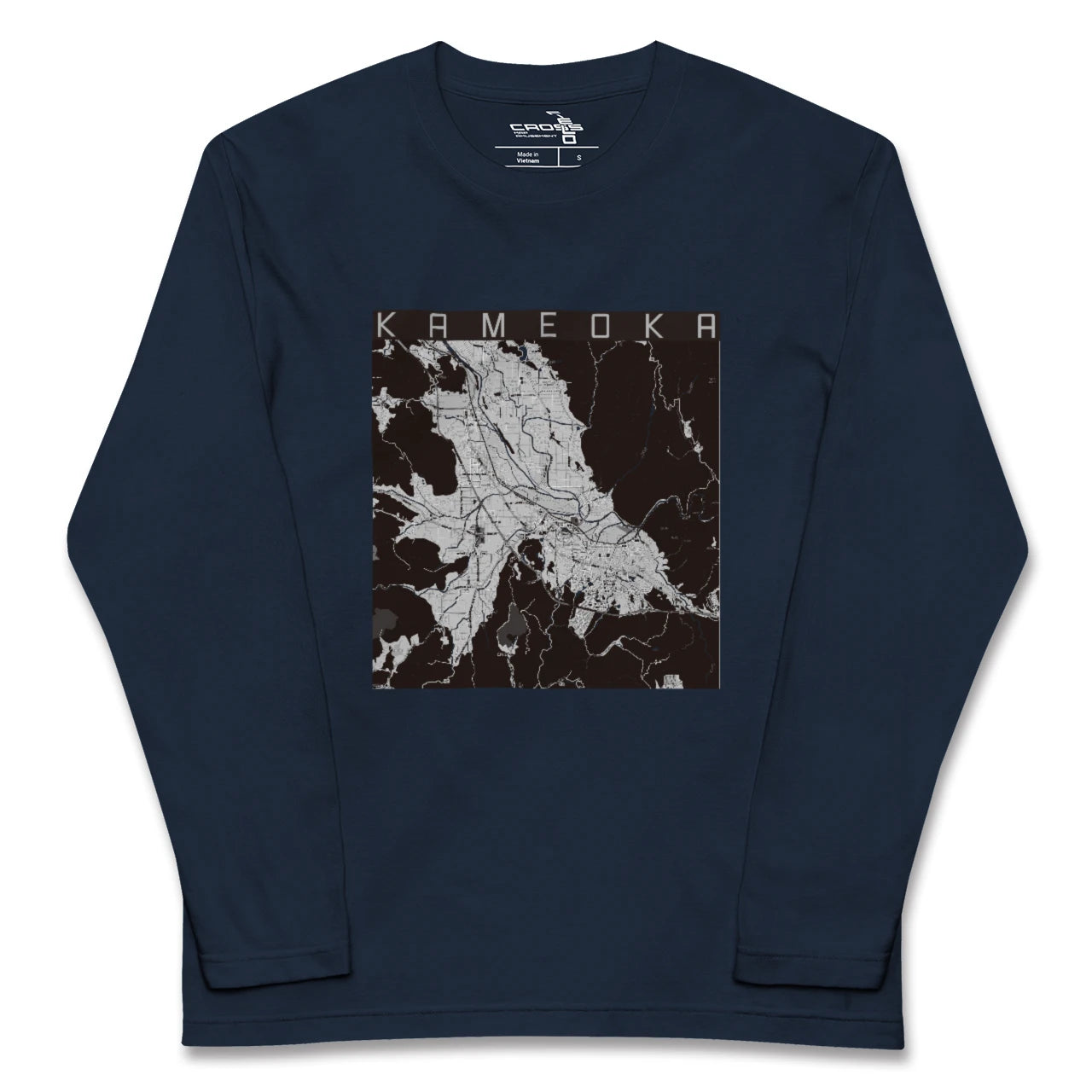 【亀岡(京都府)】地図柄ロングスリーブTシャツ